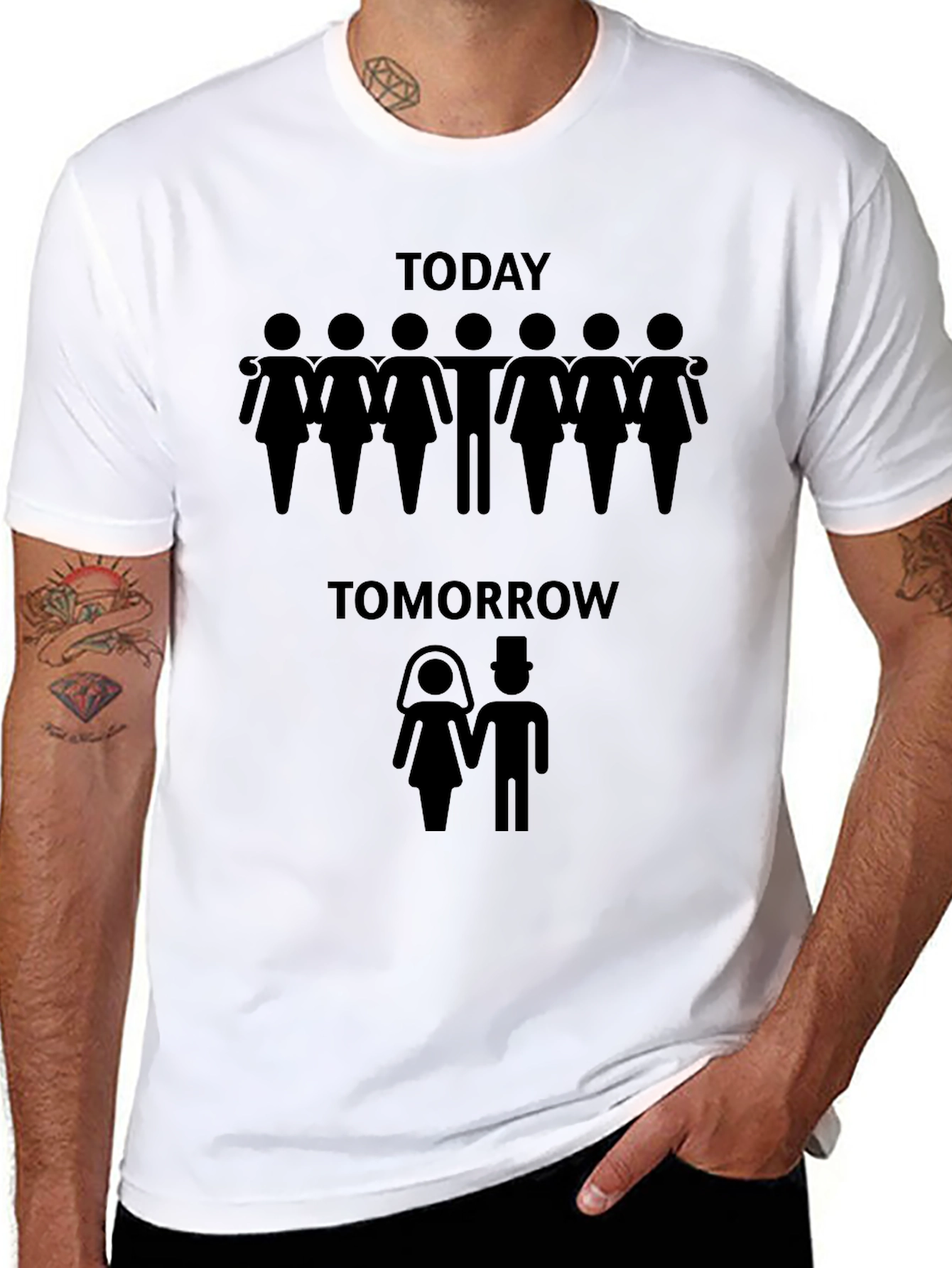 Black Funny Bachelor Party Graphic T-Shirt view 8