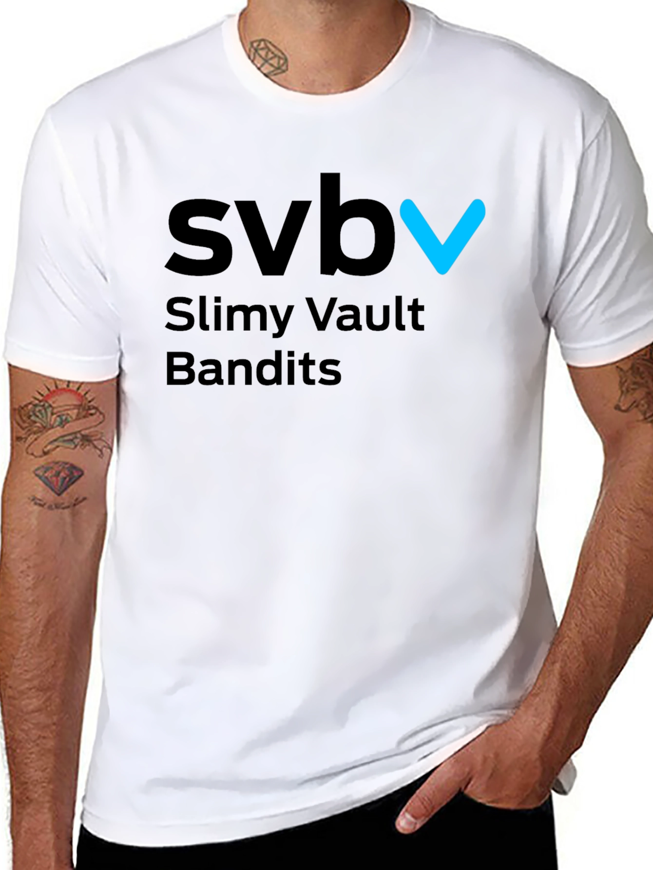 Black SVB Slimy Vault Bandits Black T-Shirt view 8