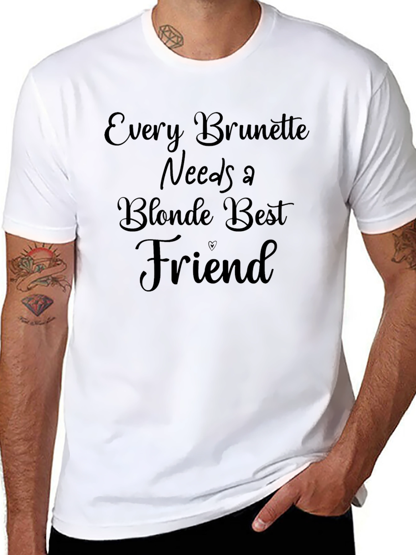 Black Brunette Blonde Best Friend T-Shirt view 8