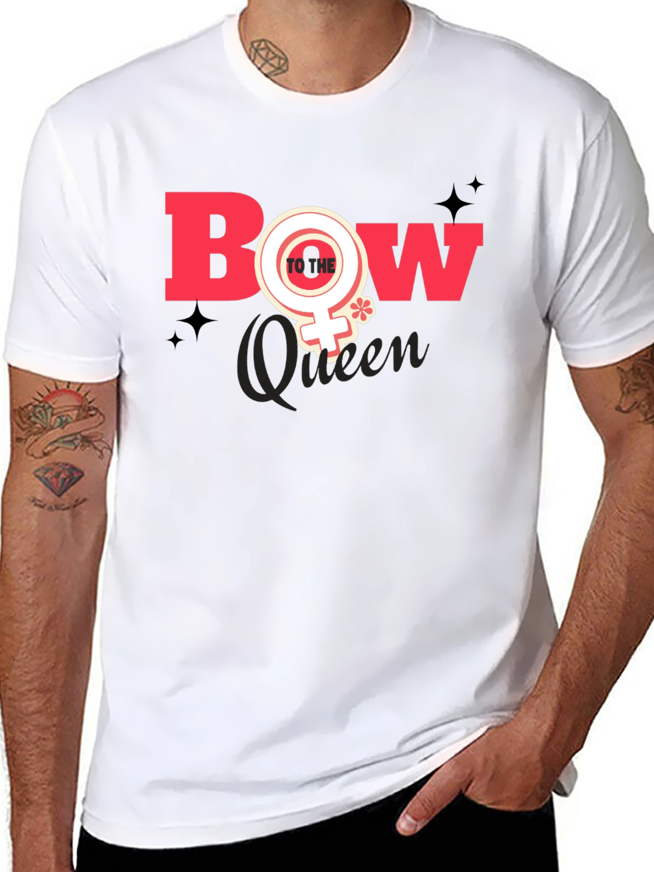 Black Bow To The Queen T-Shirt Black view 8