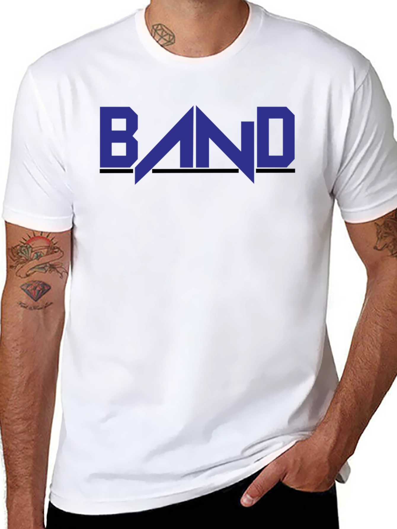 Black Band Logo T-Shirt - Classic Graphic Tee view 8