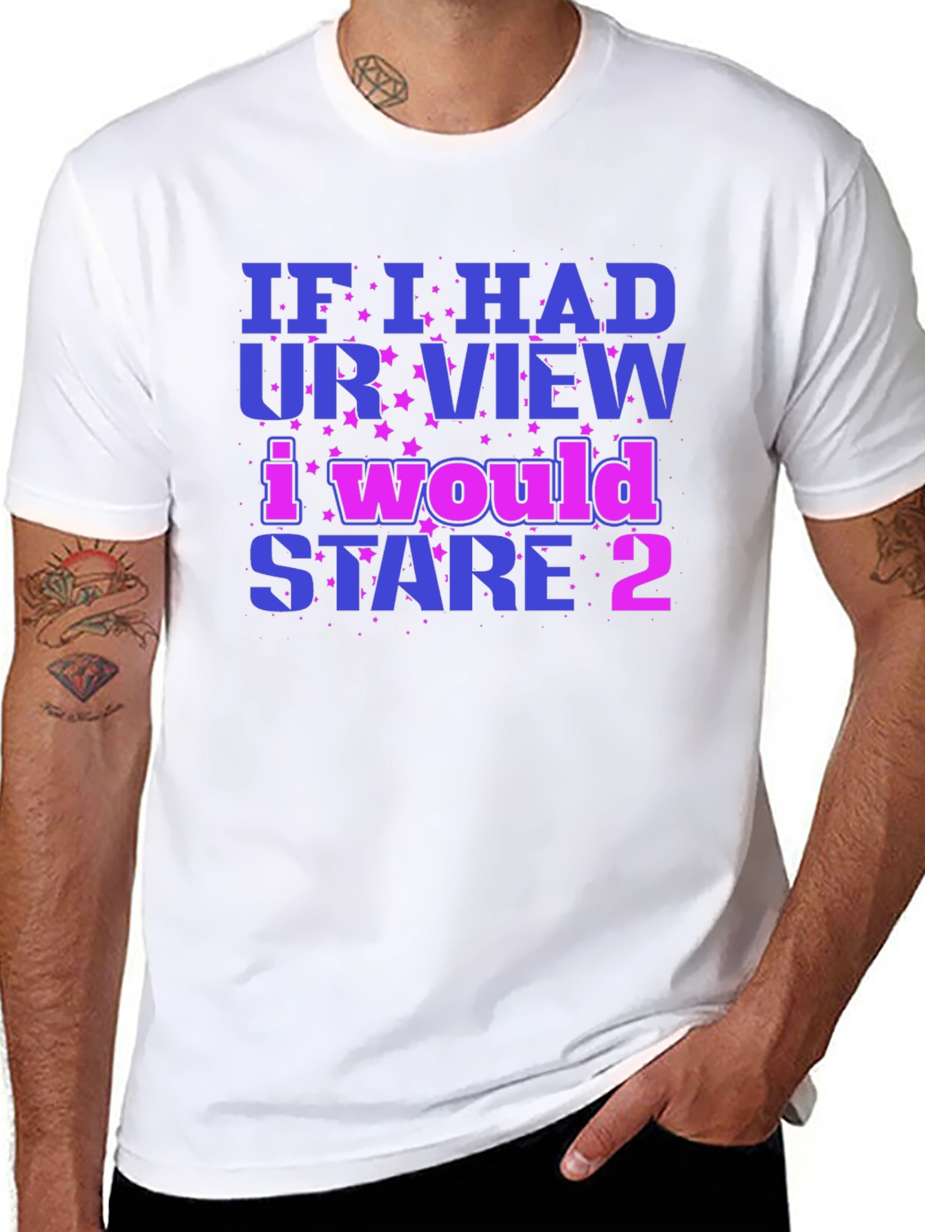 Black Funny Graphic Tee: If I Had Your View view 8