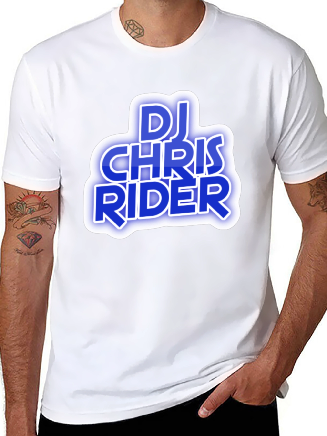 Black DJ Chris Rider T-Shirt - Cool Graphic Tee view 8