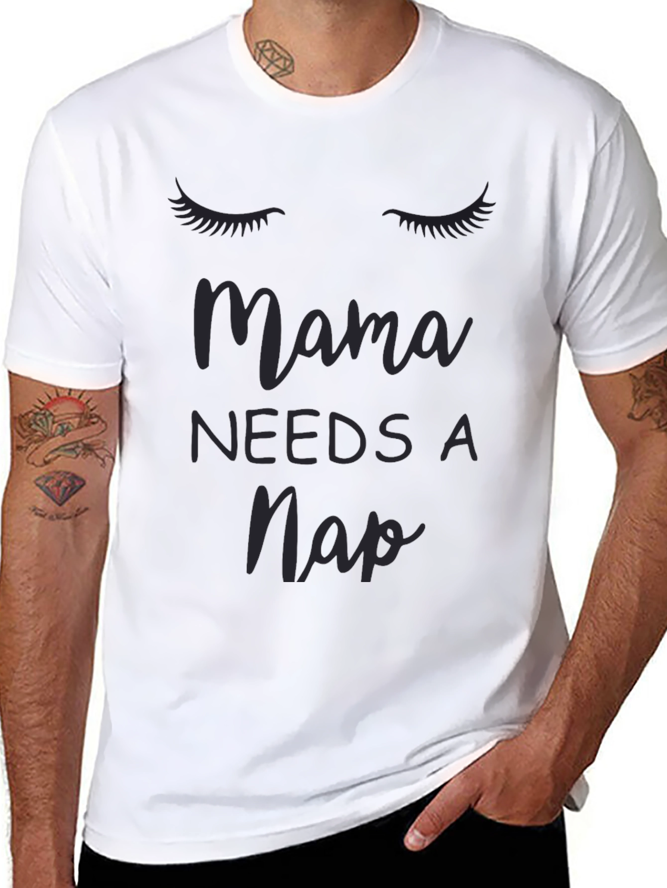Black Mama Needs a Nap Graphic Tee - Comfortable Unisex Fit view 8