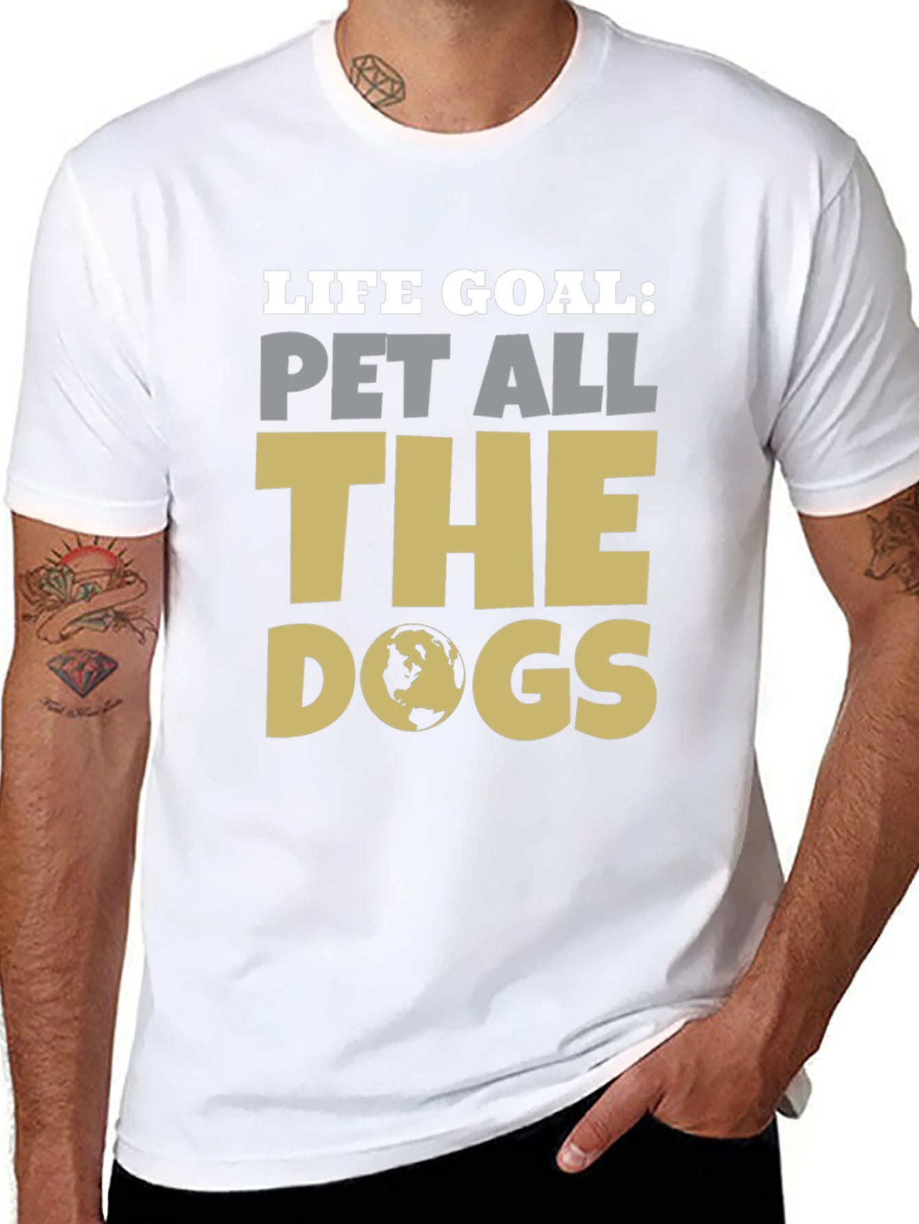 Black Life Goal Pet All the Dogs Graphic Tee view 8