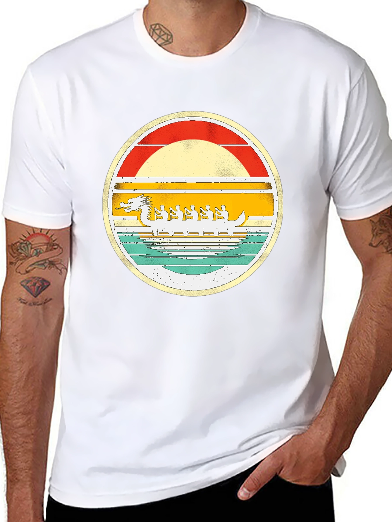 Black Dragon Boat Festival Graphic Tee view 8