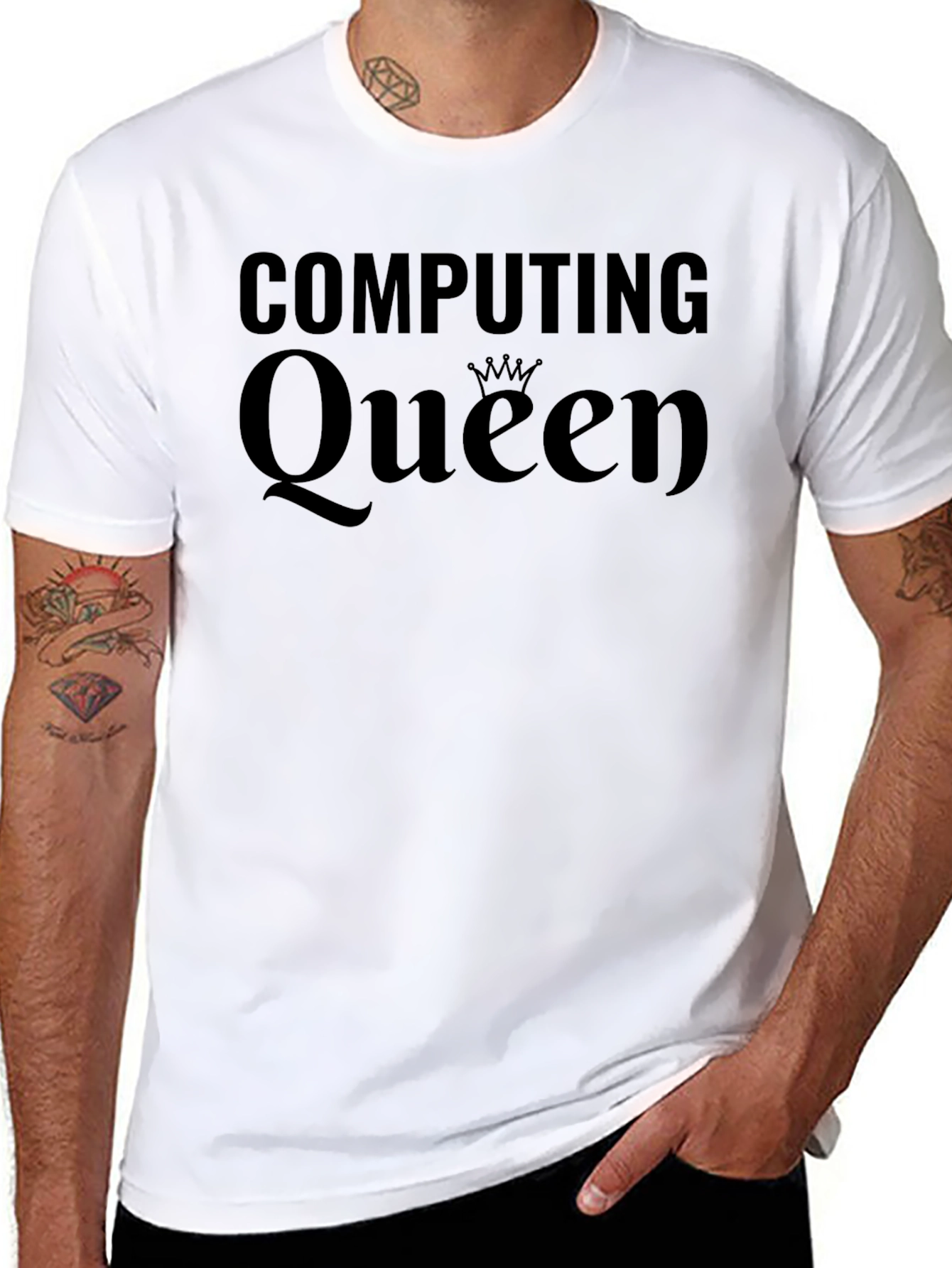 Black Computing Queen Graphic T-Shirt - Stylish & Comfy view 8