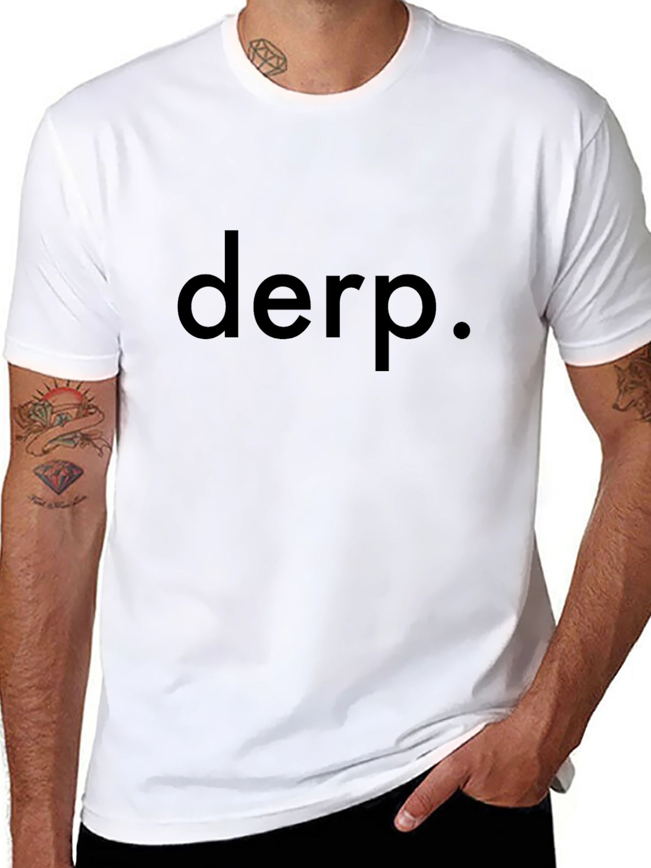 Black Derp Graphic Tee - Funny Slogan T-Shirt view 8