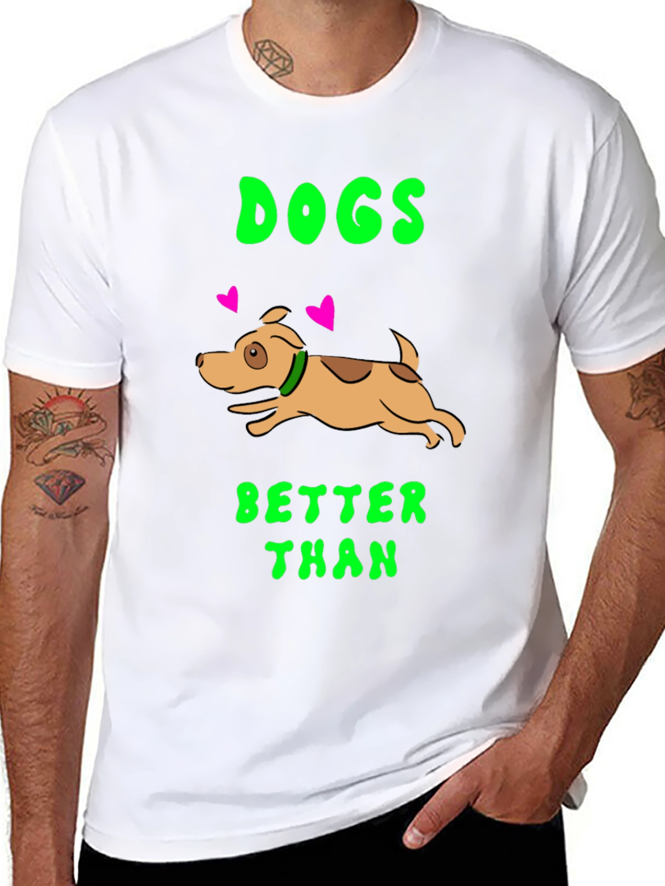Black Dogs Better Than T-Shirt - Black Cotton Dog Lover Tee view 8