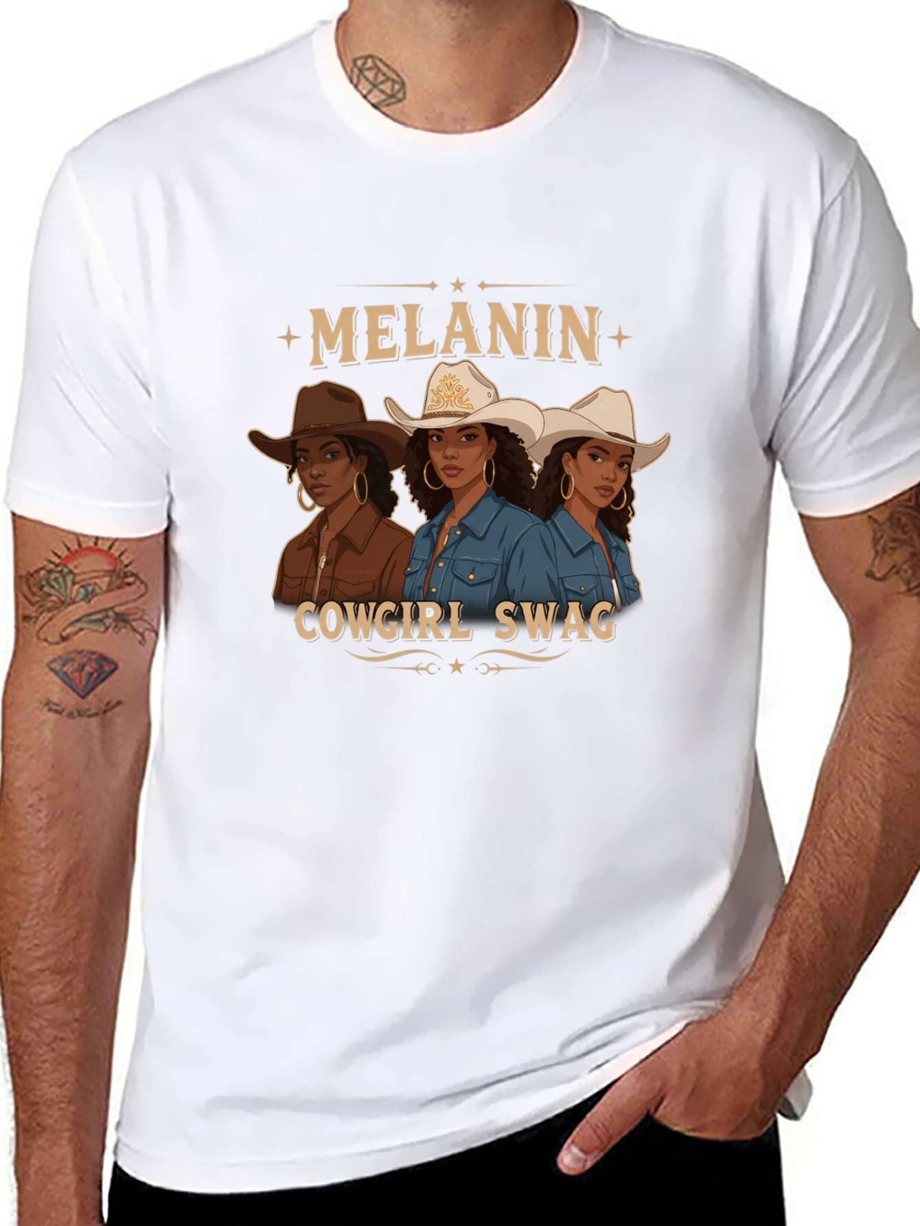 Melanin Cowgirl Swag Graphic Tee - 8