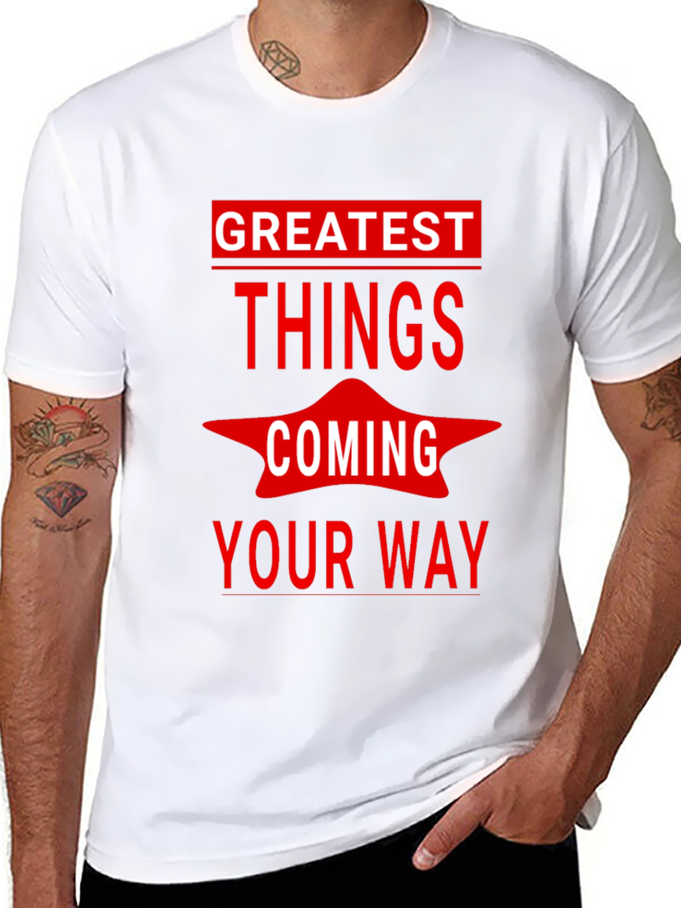 Black Greatest Things Coming Your Way Graphic Tee view 8