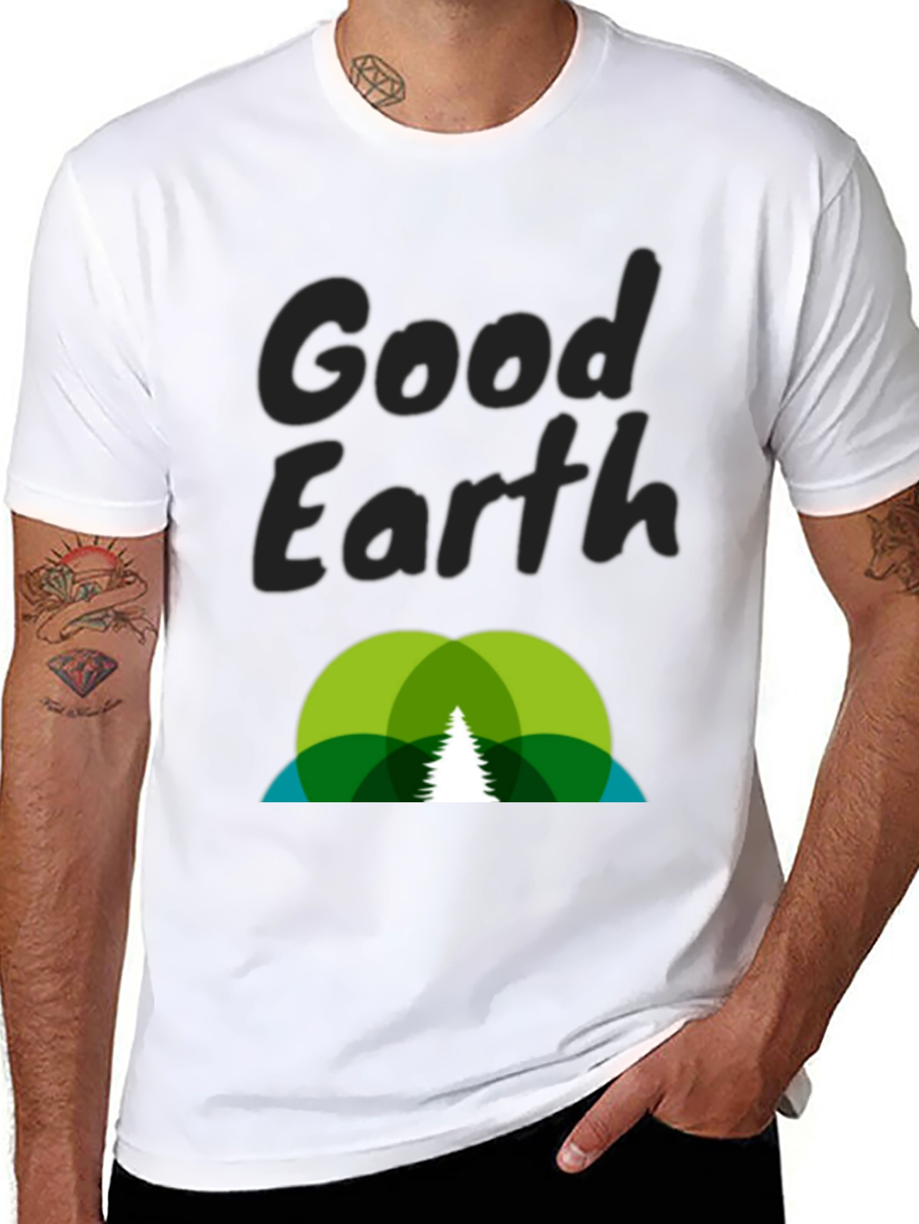 Black Good Earth Graphic Tee - Nature Lover's Shirt view 8
