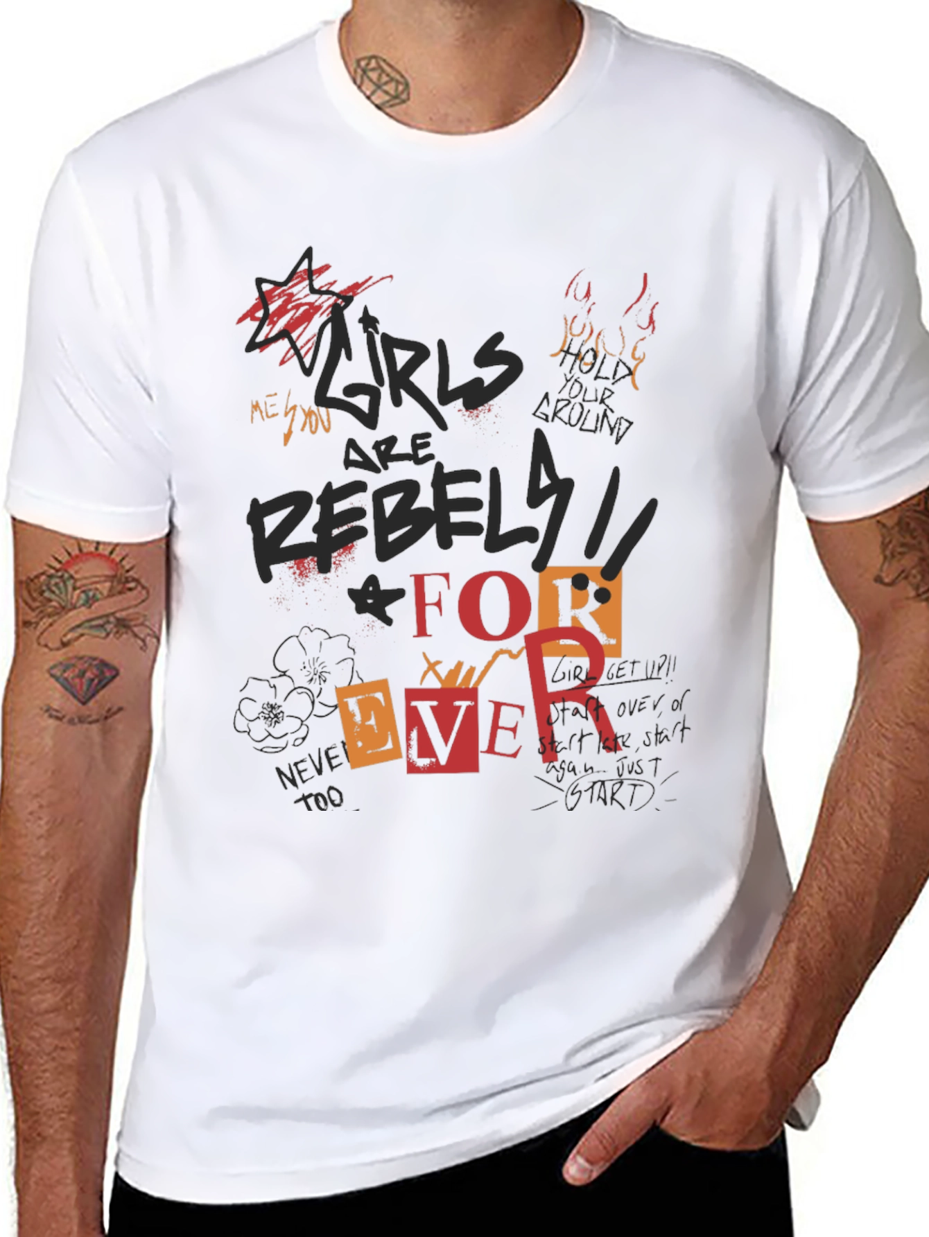 Black Rebel Girls Graphic Tee view 8