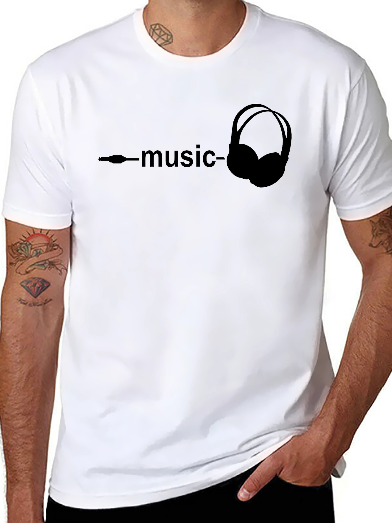 Black Music Headphone Graphic Tee - Stylish Unisex T-Shirt view 8