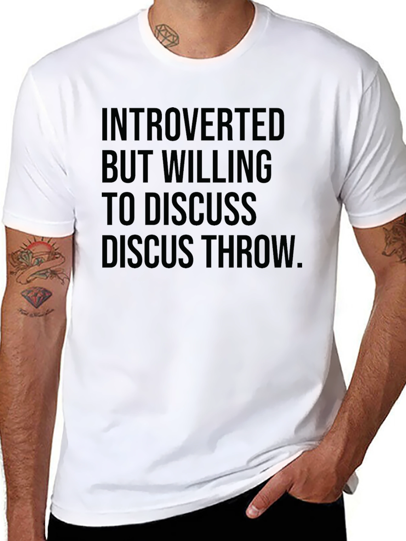 Black Introverted Discus Throw Tee - Black view 8