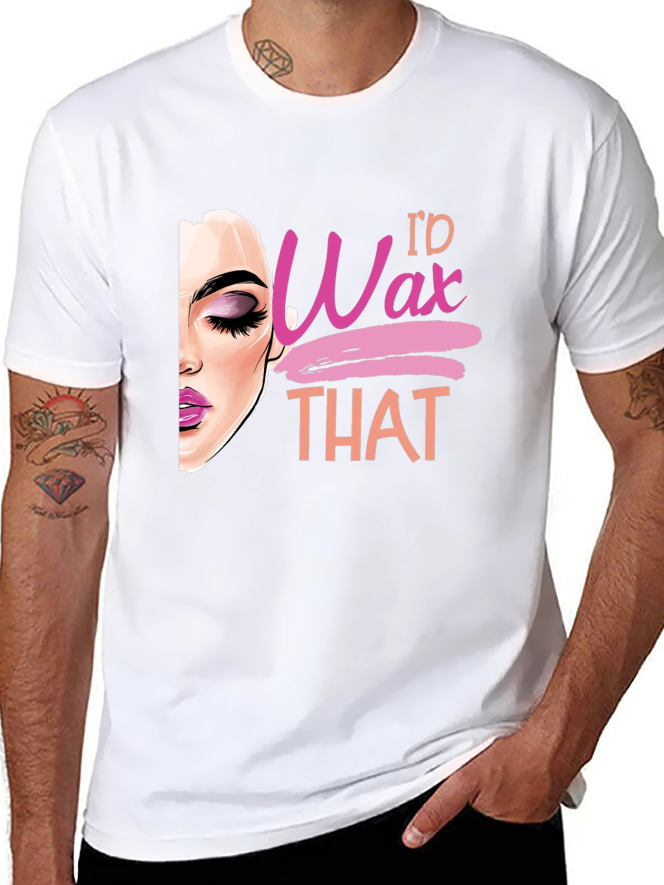 Black I'd Wax That T-Shirt - Funny Esthetician Gift view 8
