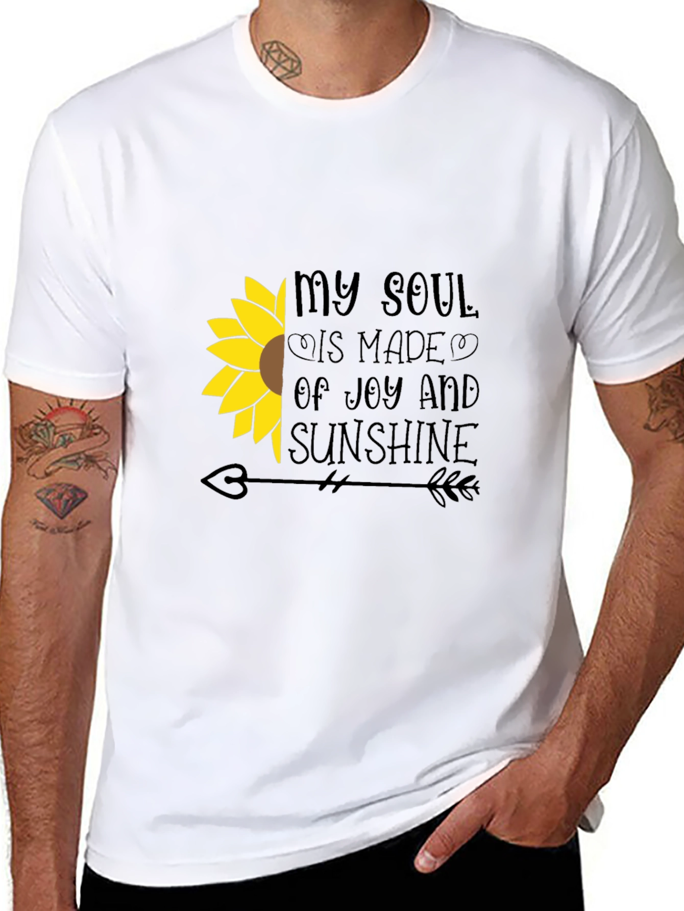 Black Sunflower Soul T-Shirt - Joy and Sunshine Tee view 8