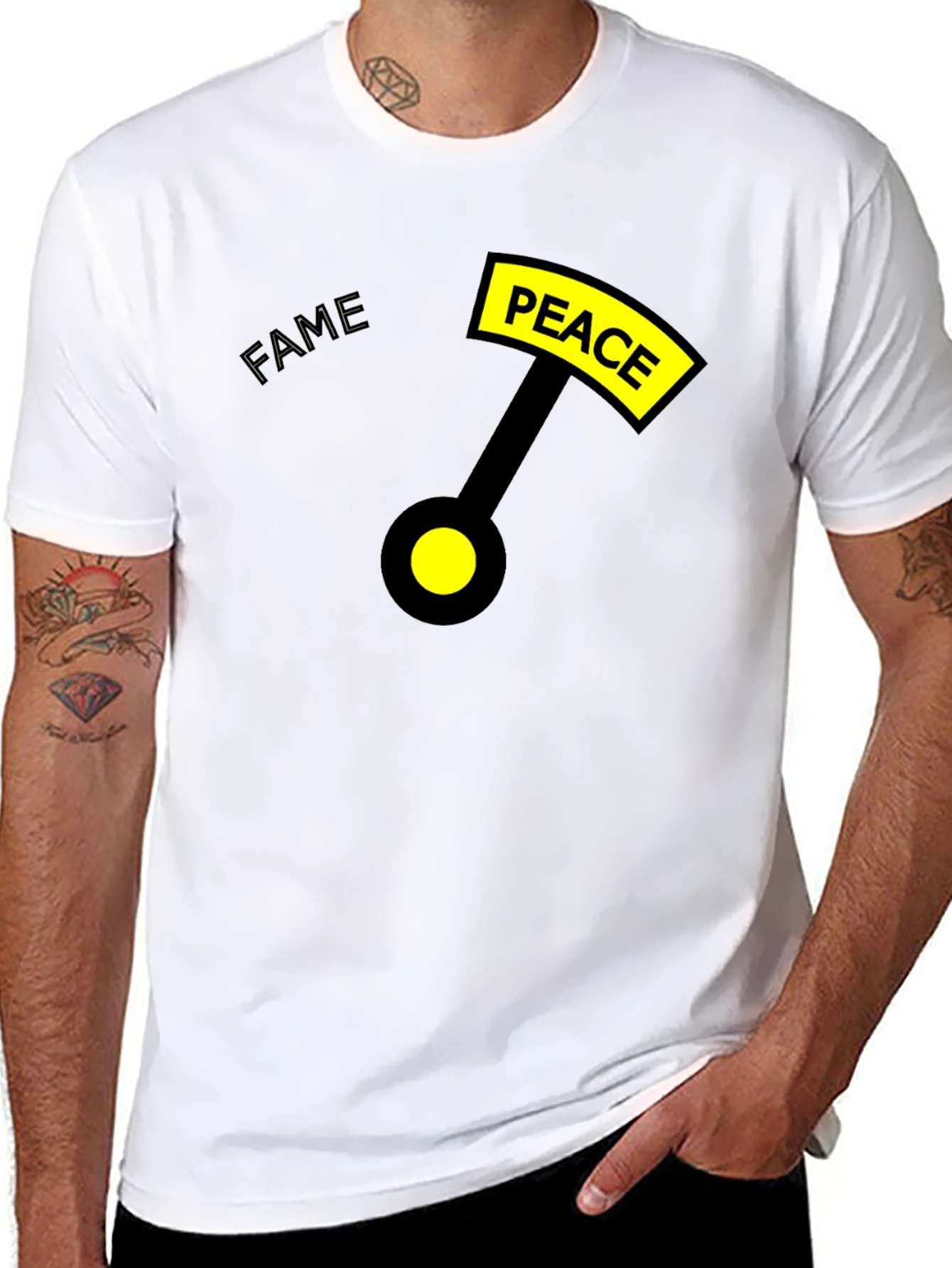 Peace Over Fame T-Shirt - Black Graphic Tee - 8