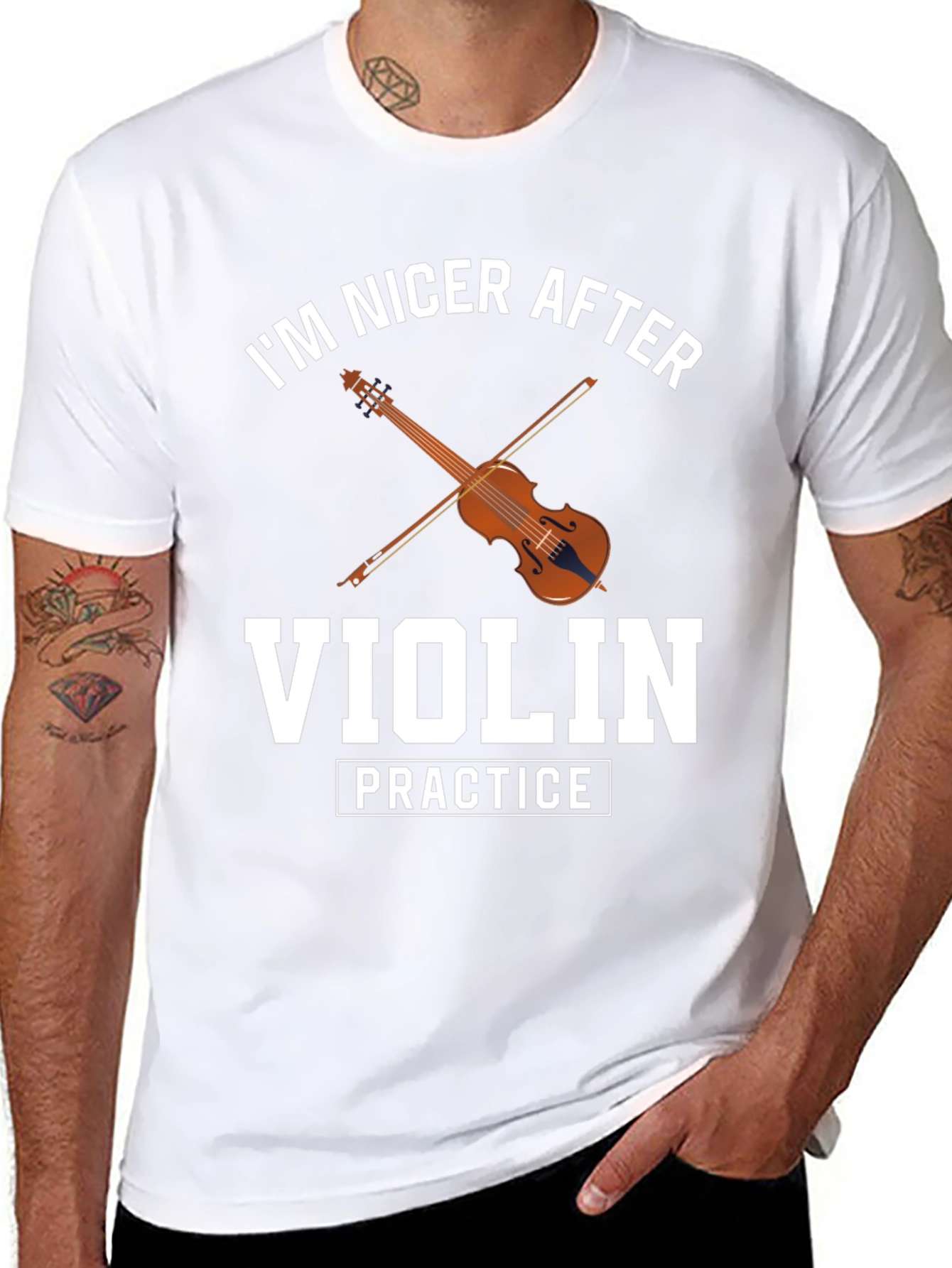 Black I'm Nicer After Violin Practice T-Shirt view 8