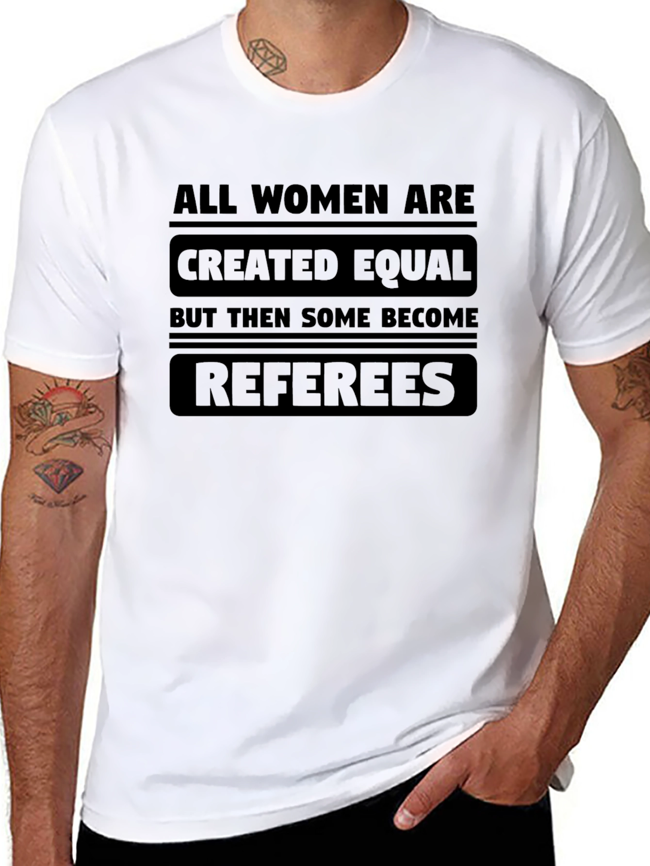 Black Funny Women Referees T-Shirt view 8