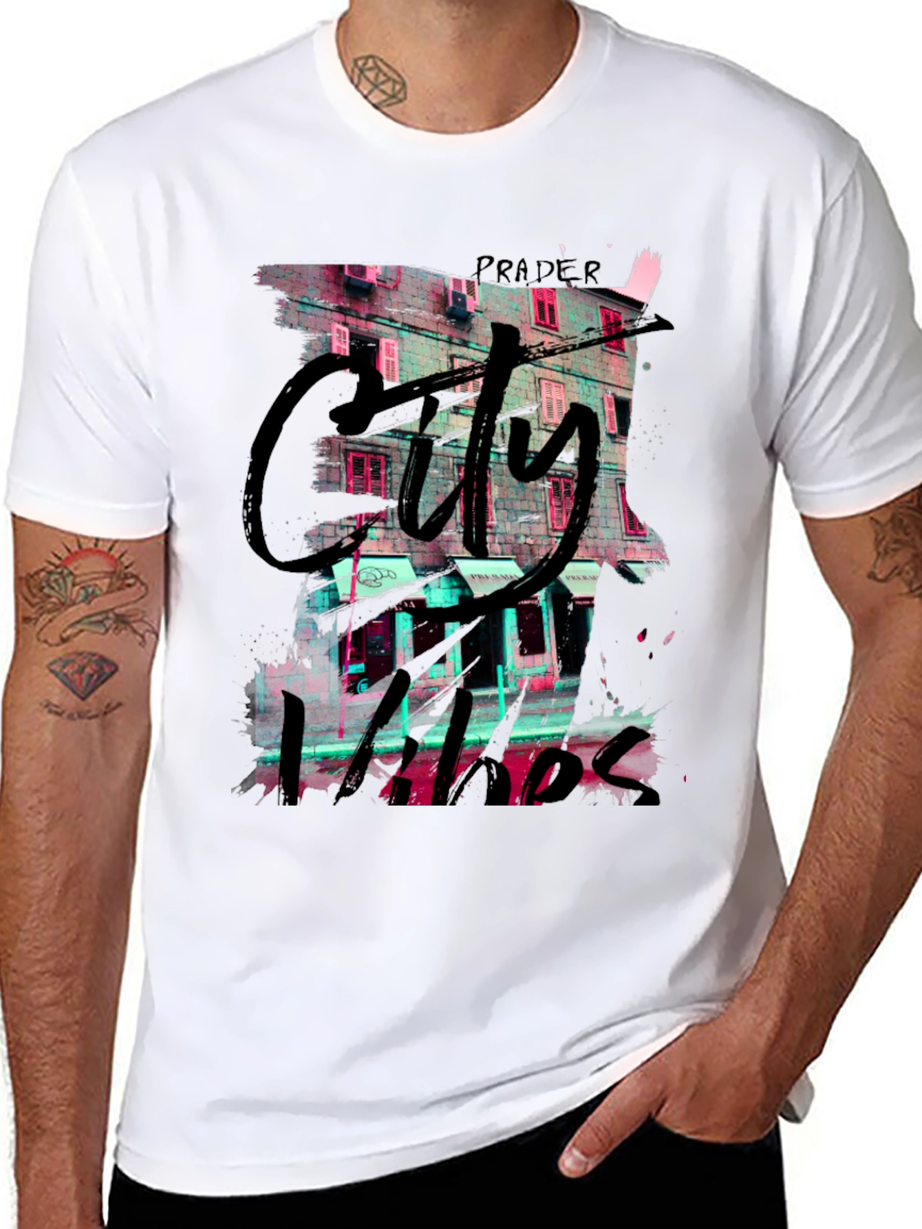 Black City Vibes Graphic T-Shirt - Black view 8