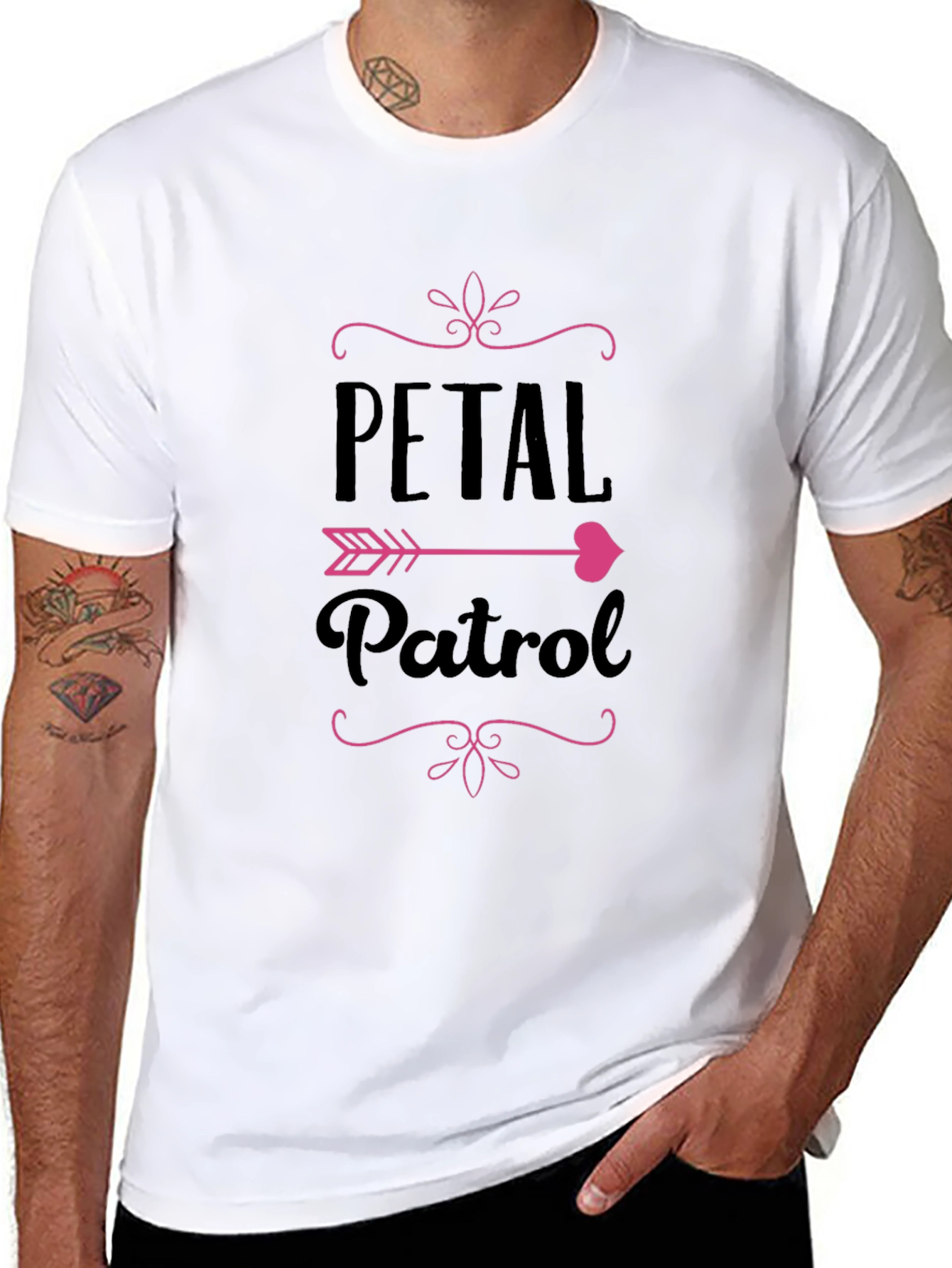 Black Petal Patrol Graphic Tee - Black Crew Neck T-Shirt view 8