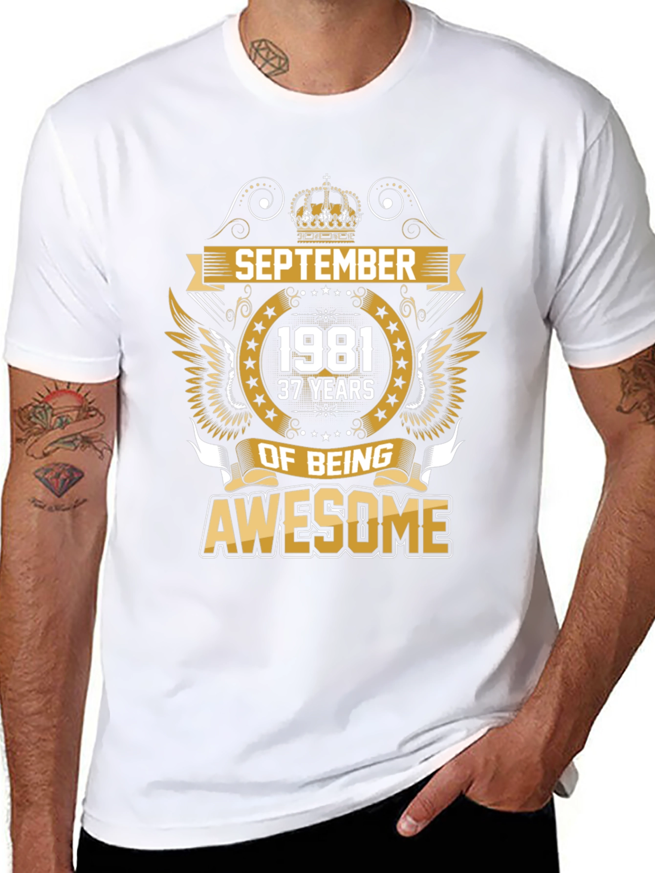 Black September 1981 Birthday T-Shirt - 37 Years Awesome view 8