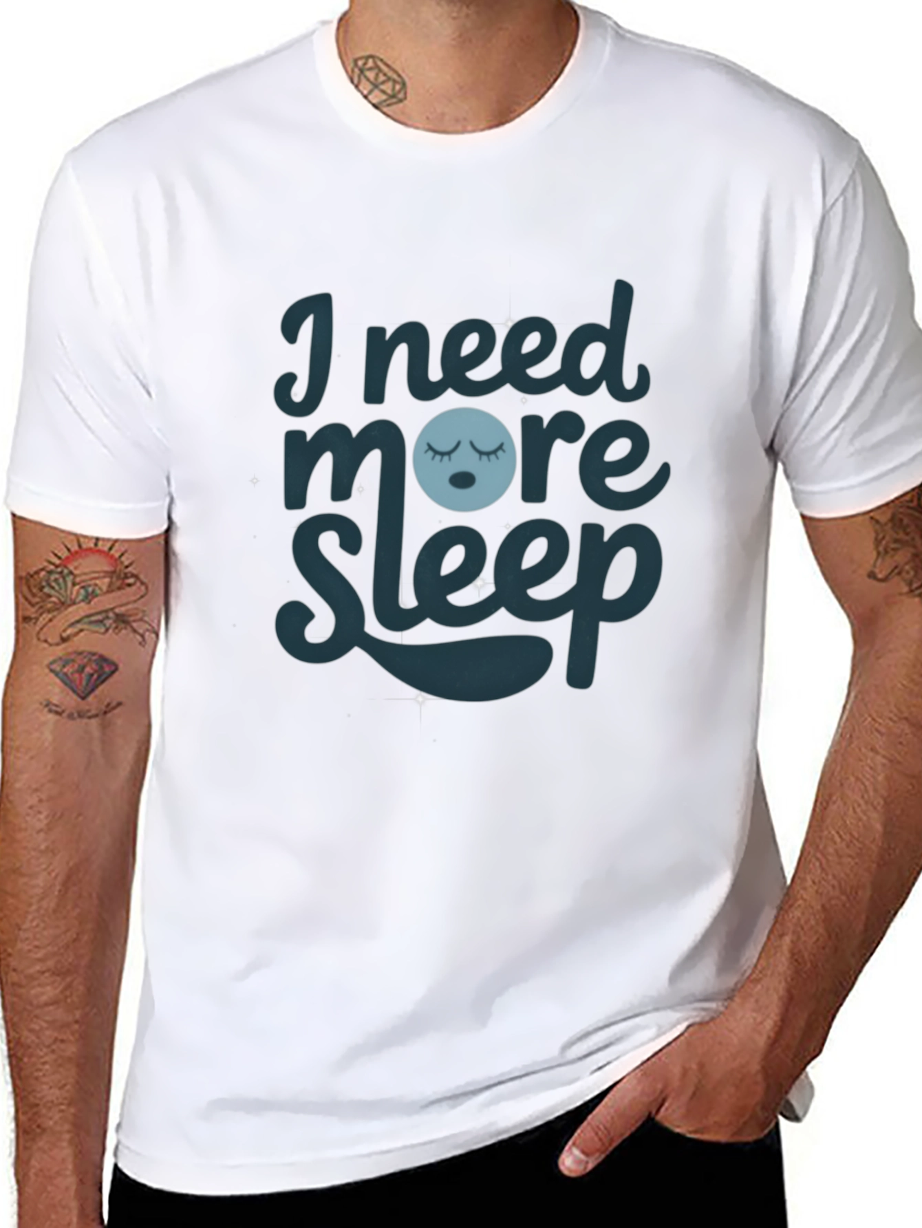 Black I Need More Sleep Graphic T-Shirt - Comfort Style view 8