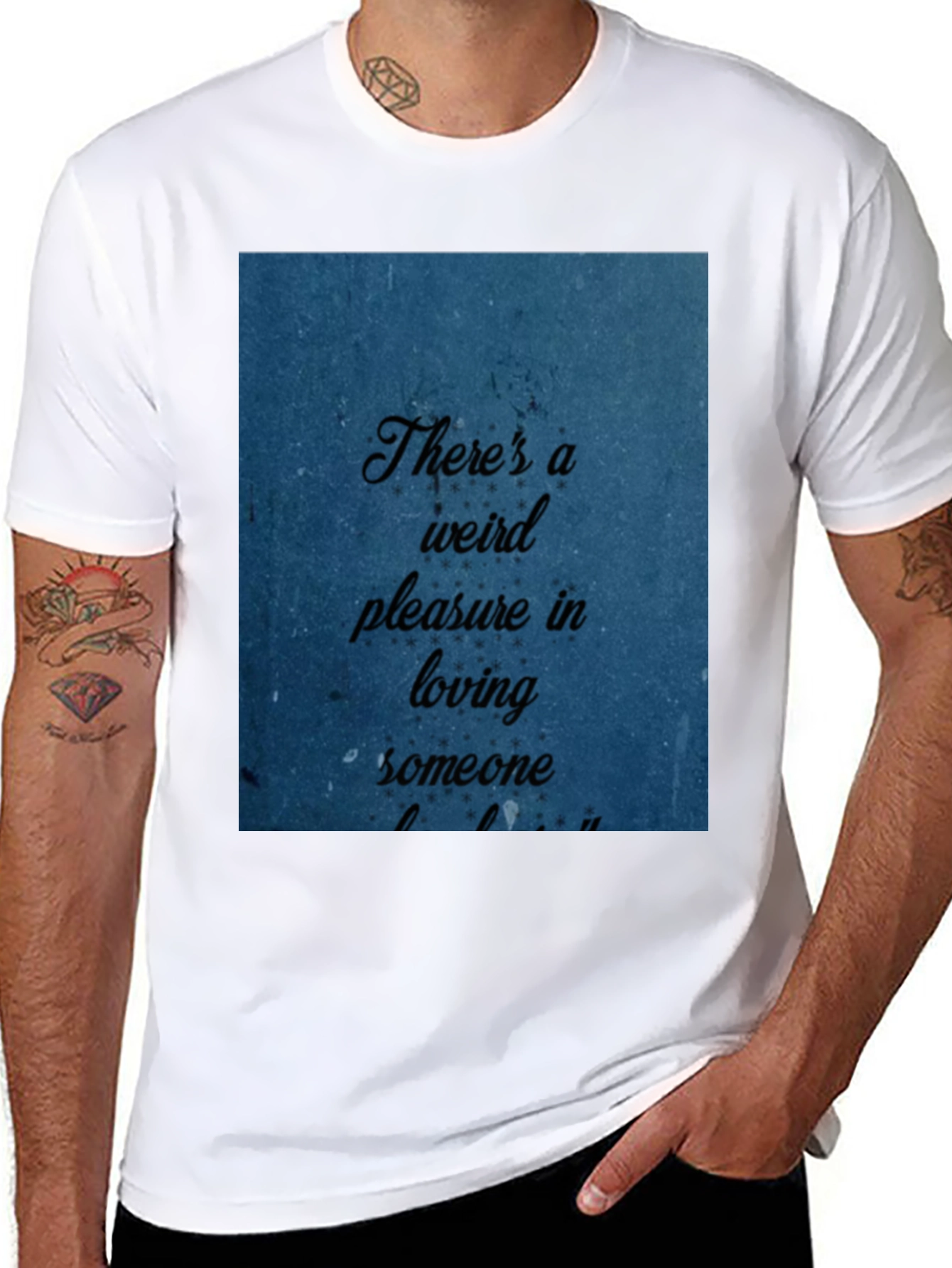 Black Weird Pleasure Graphic Tee view 8