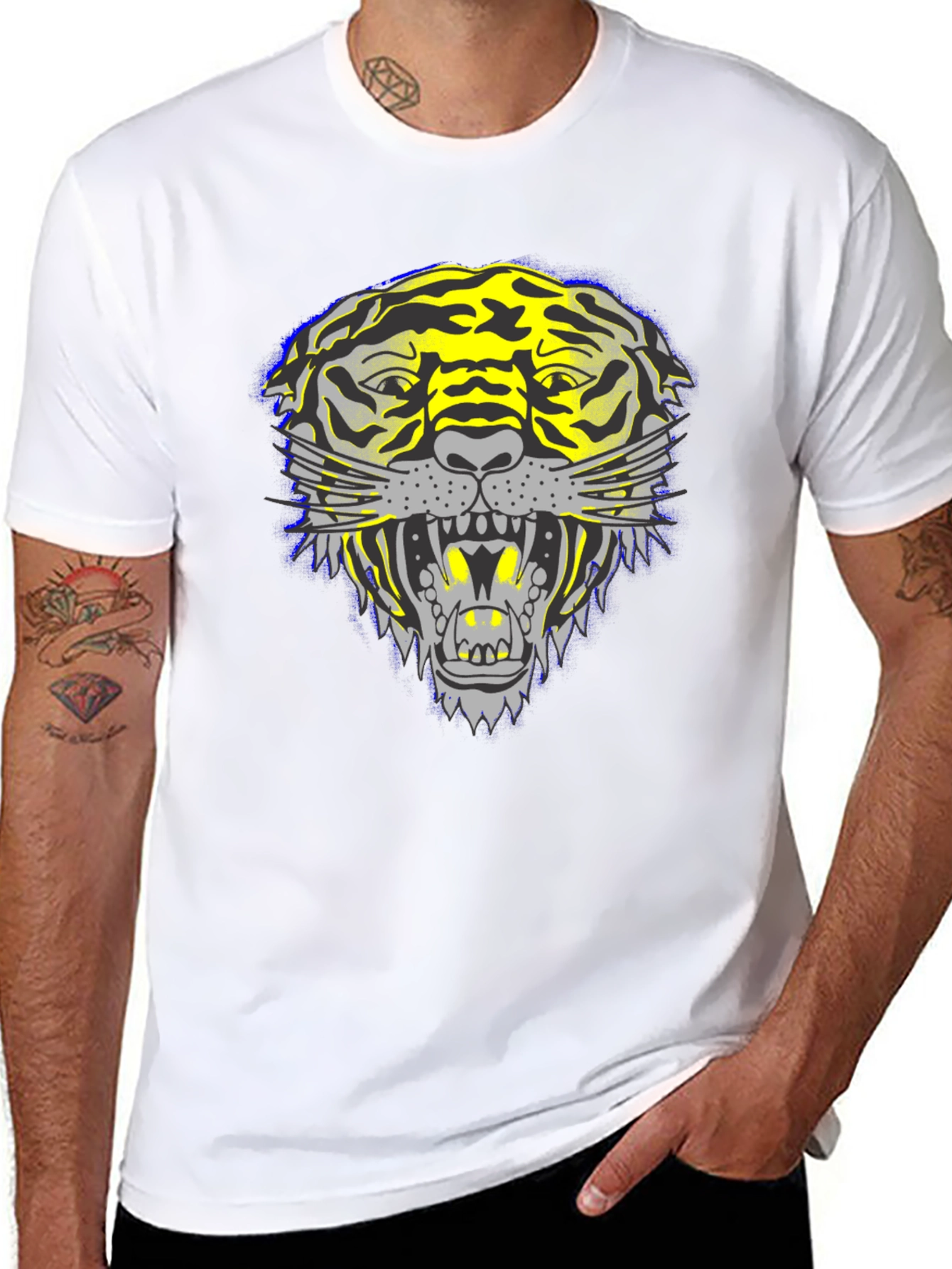 Black Bold Tiger Graphic Tee - Fierce Style view 8