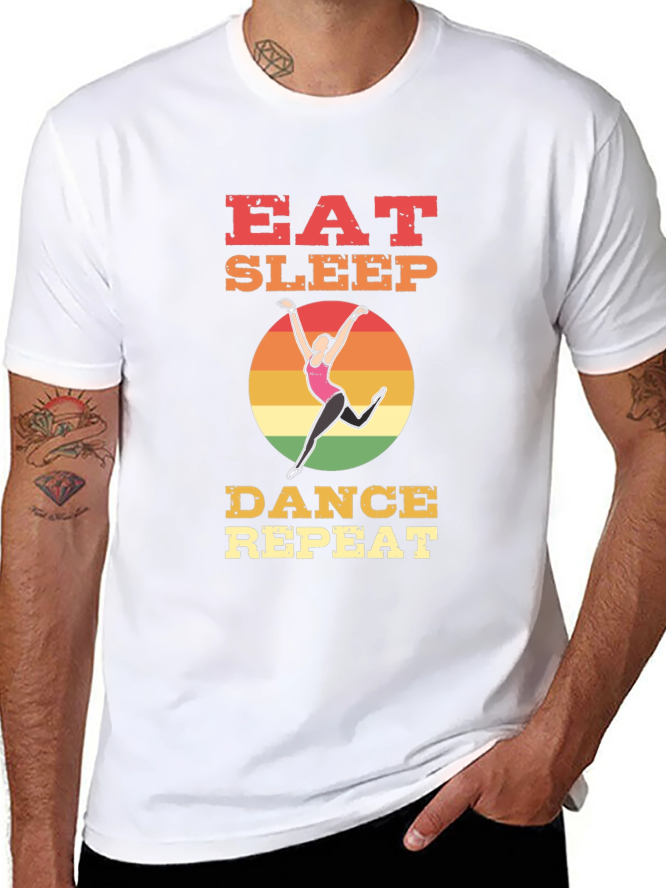 Black Eat Sleep Dance Repeat T-Shirt - Dancer's Life view 8