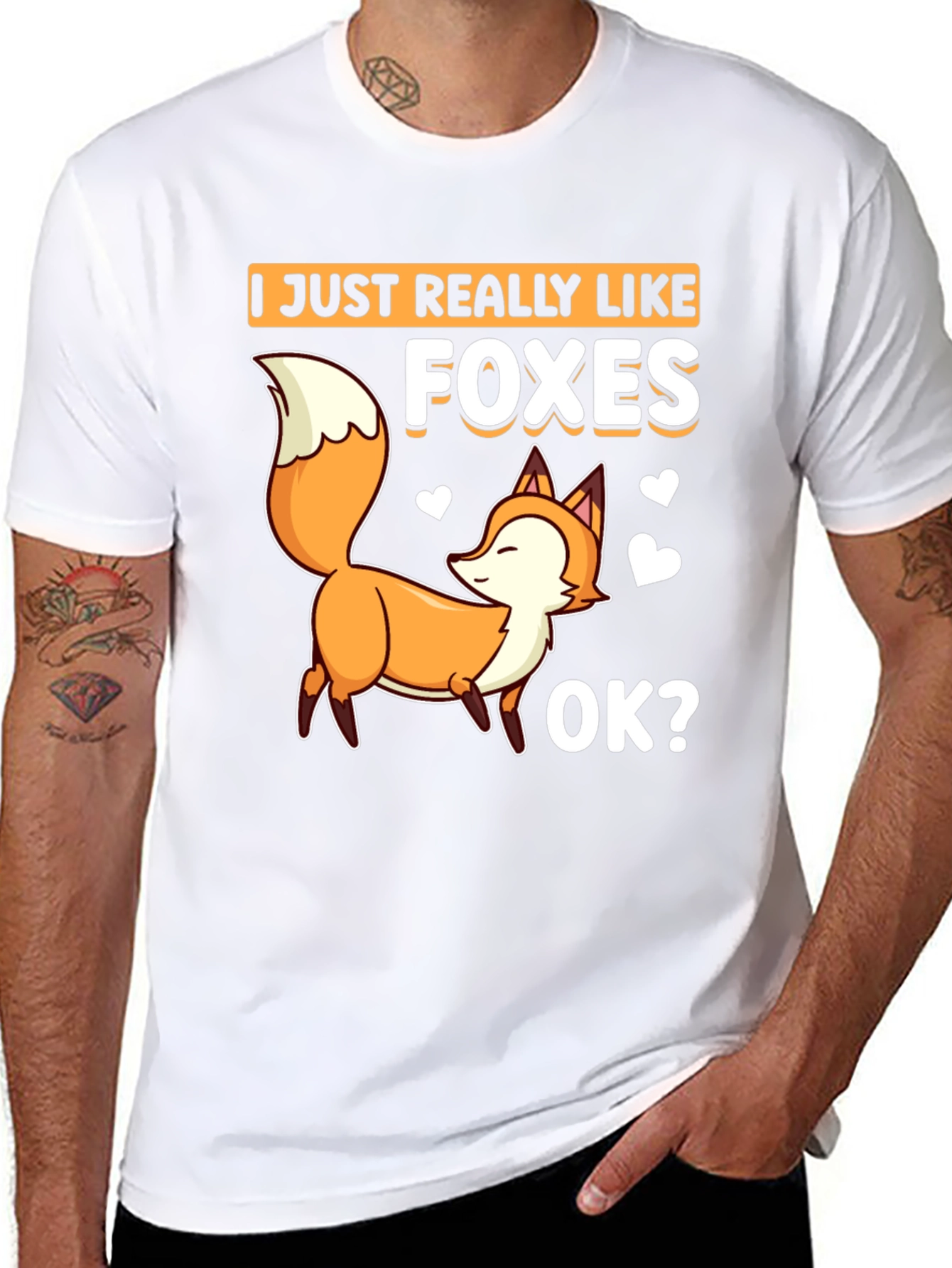 Black I Just Really Like Foxes T-Shirt view 8