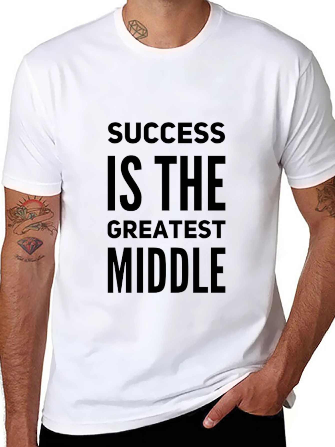 Black Success Is The Greatest Middle T-Shirt - Motivational view 8