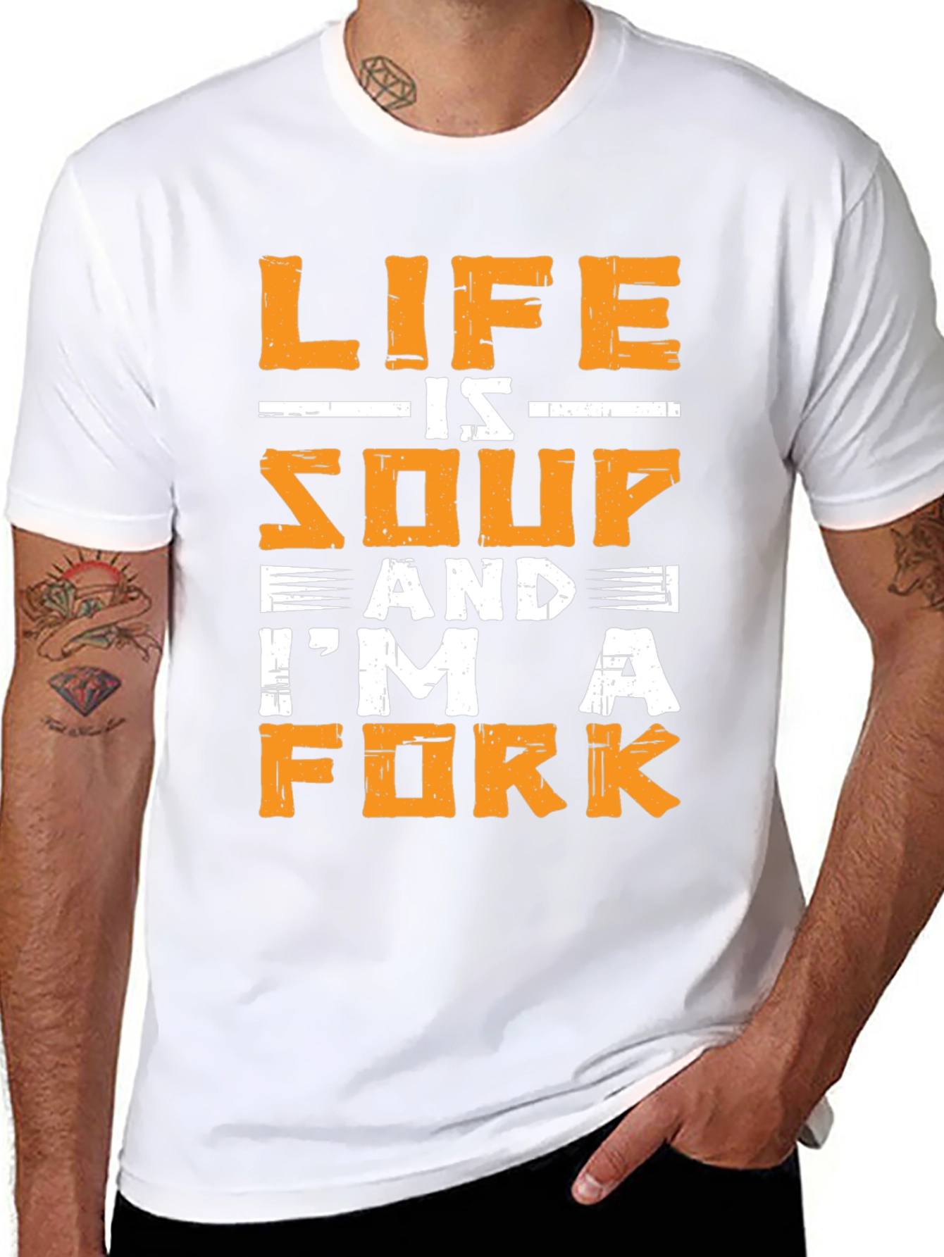 Black Life is Soup I'm a Fork Graphic T-Shirt view 8