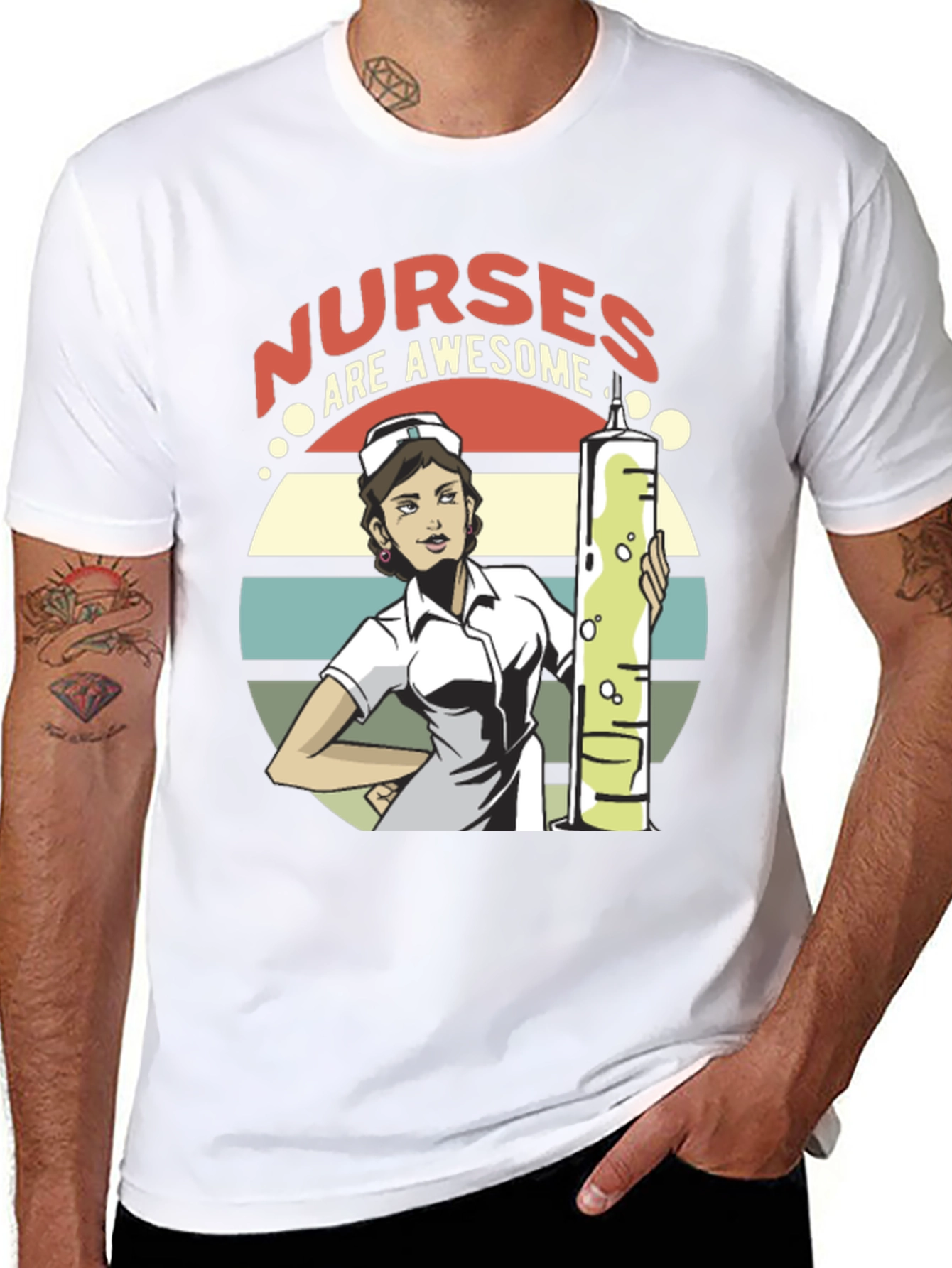 Black Nurses Are Awesome T-Shirt - Medical Hero Appreciation Tee view 8
