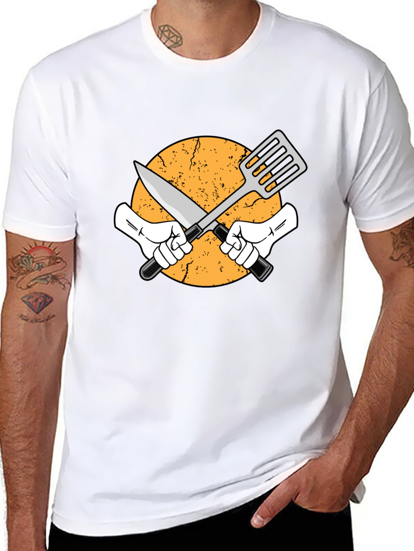Black Chef's Tool T-Shirt - Culinary Design Tee view 8