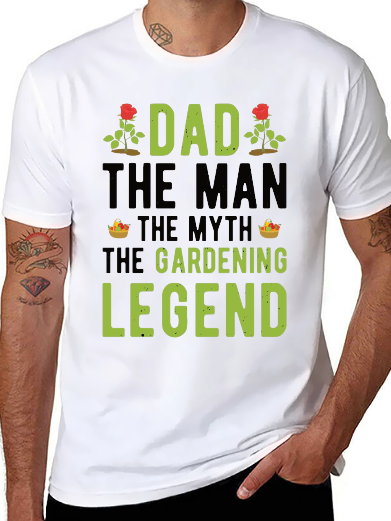 Black Dad, The Gardening Legend T-Shirt - Perfect Gift! view 8