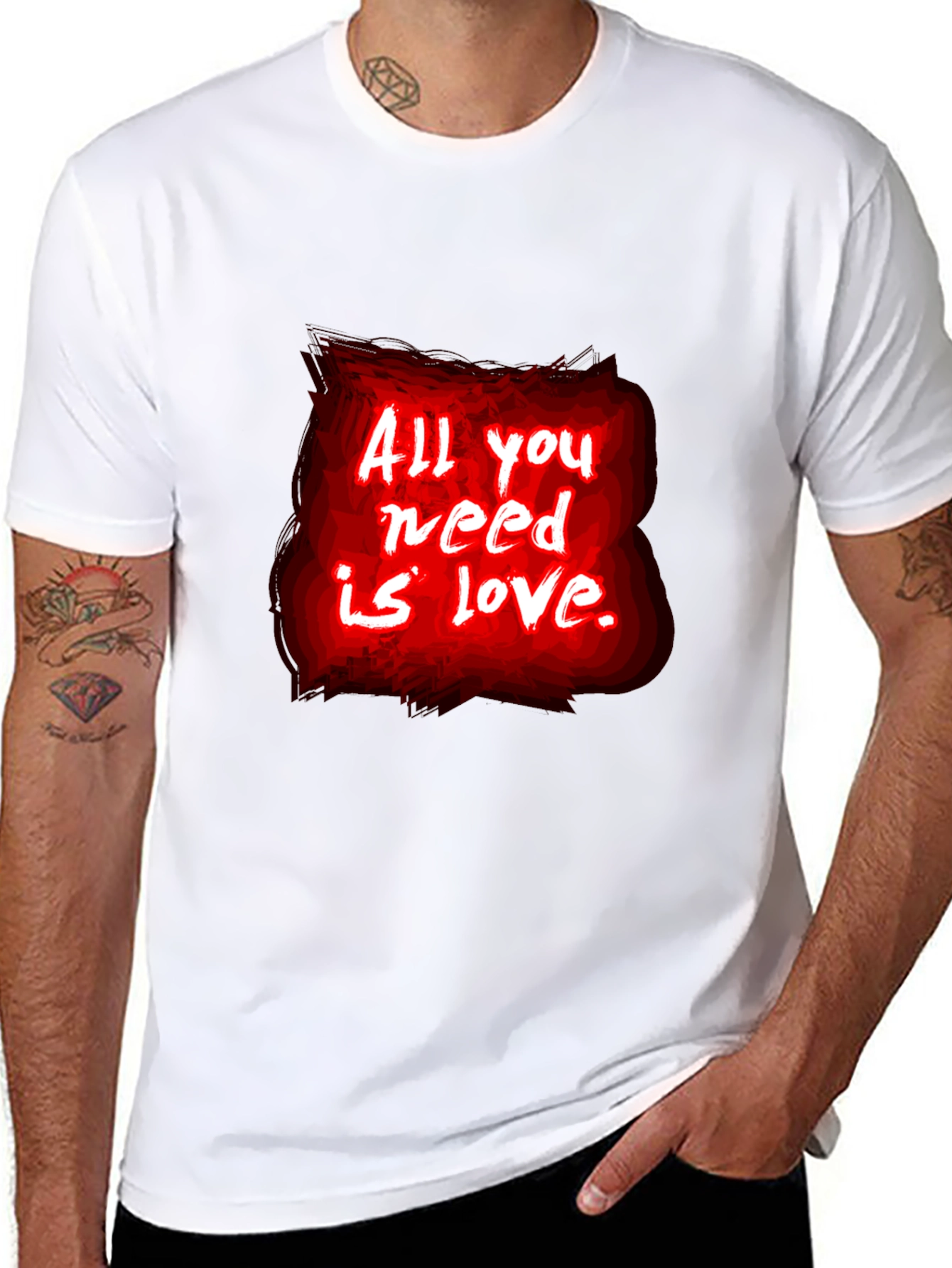 Black Love Graphic T-Shirt - All You Need Is Love view 8