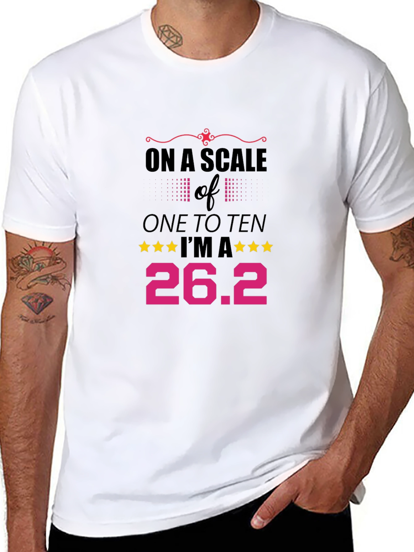 Black 26.2 Marathon Runner T-Shirt - On a Scale of One to Ten view 8