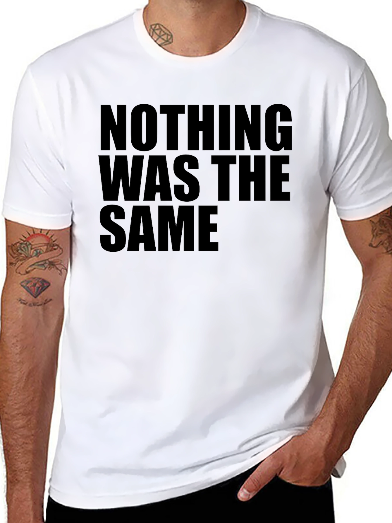 Black Nothing Was The Same Black Graphic Tee view 8