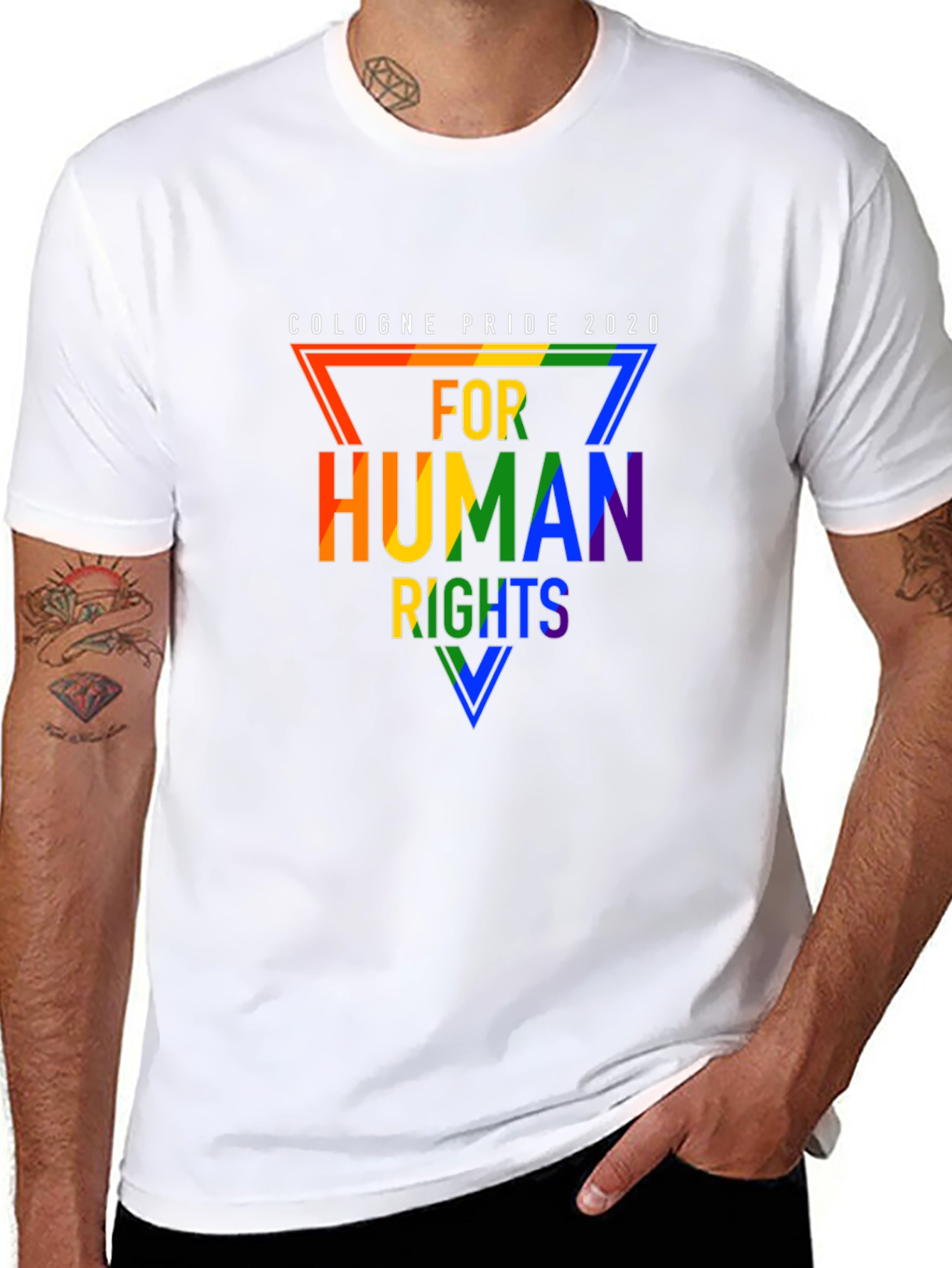 Black Cologne Pride 2020 Human Rights T-Shirt view 8