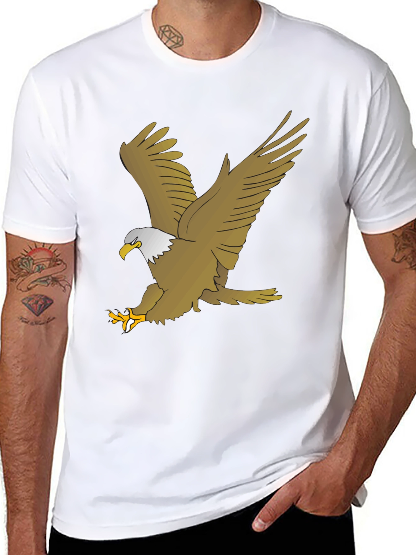 Black Eagle Graphic Black T-Shirt view 8