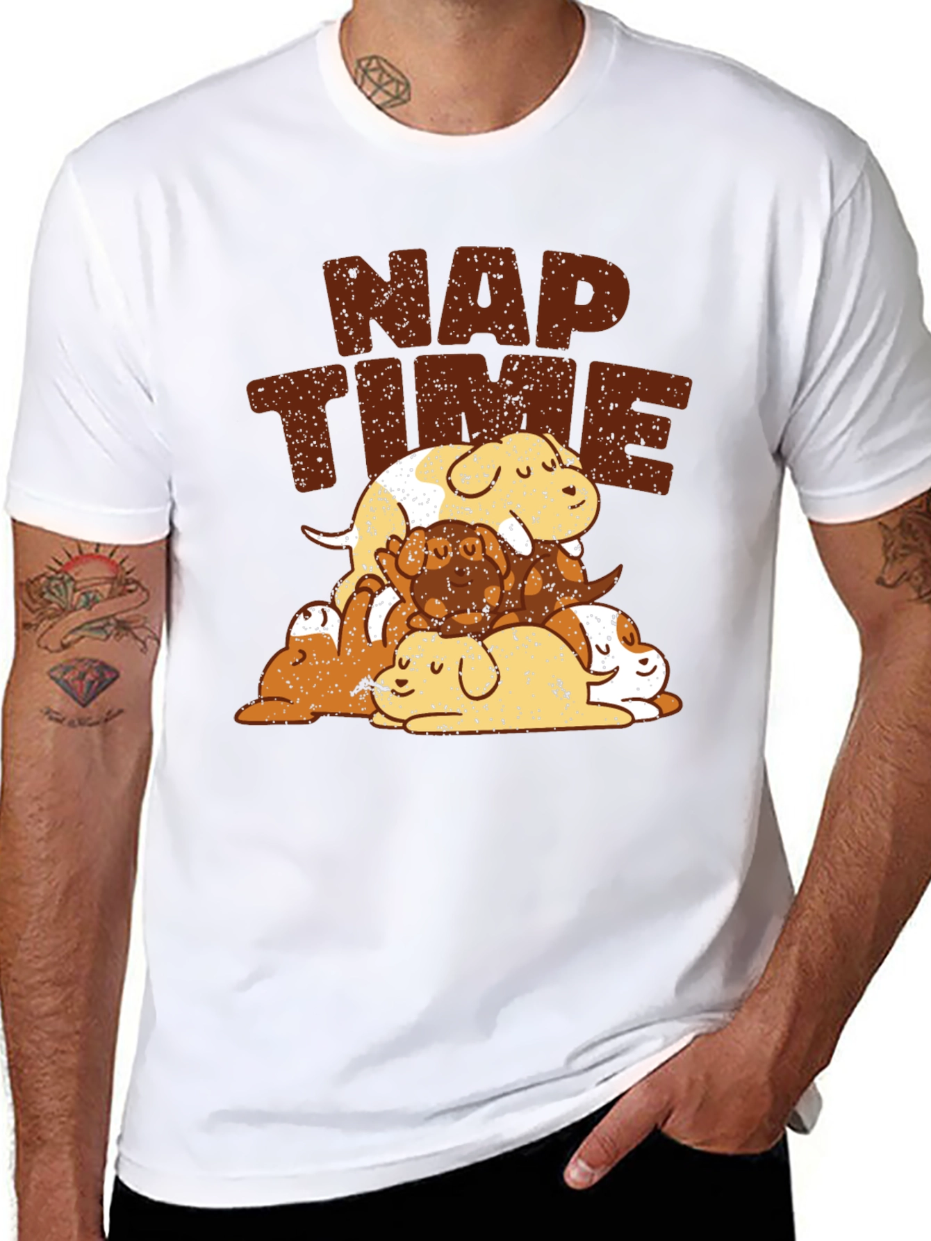 Black Nap Time Dogs Graphic Tee view 8