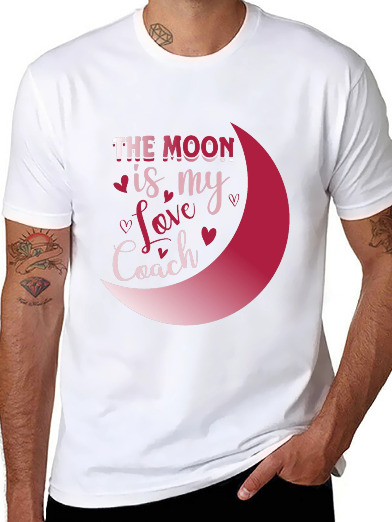 Black The Moon is My Love Coach Graphic Tee view 8