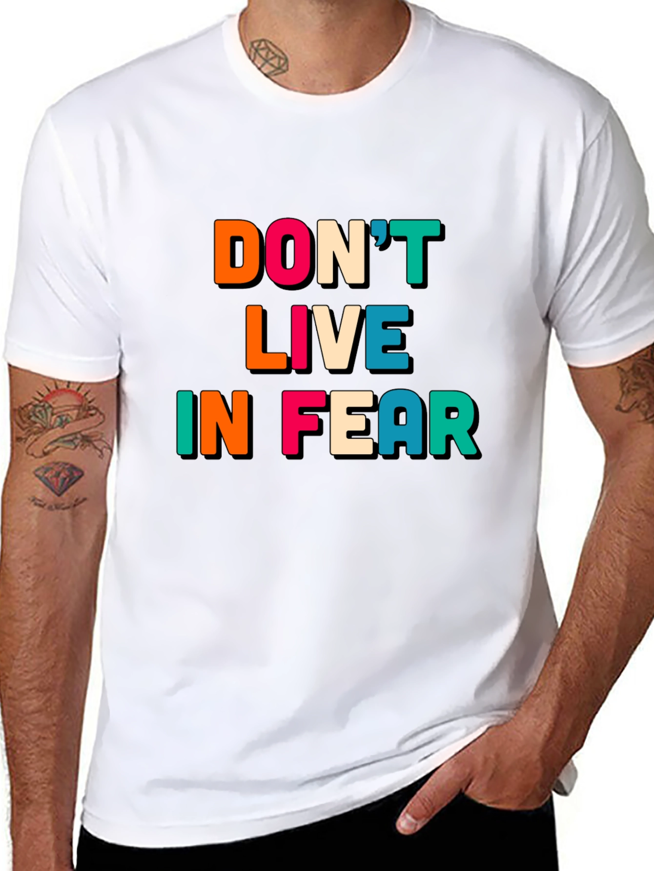 Black Don't Live In Fear Graphic Tee view 8