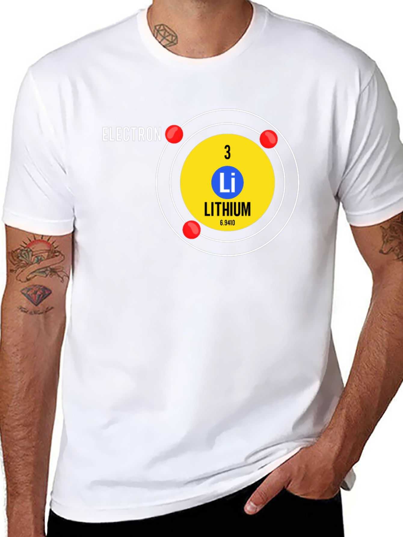 Lithium Atom T-Shirt - Science Geek Tee - 8
