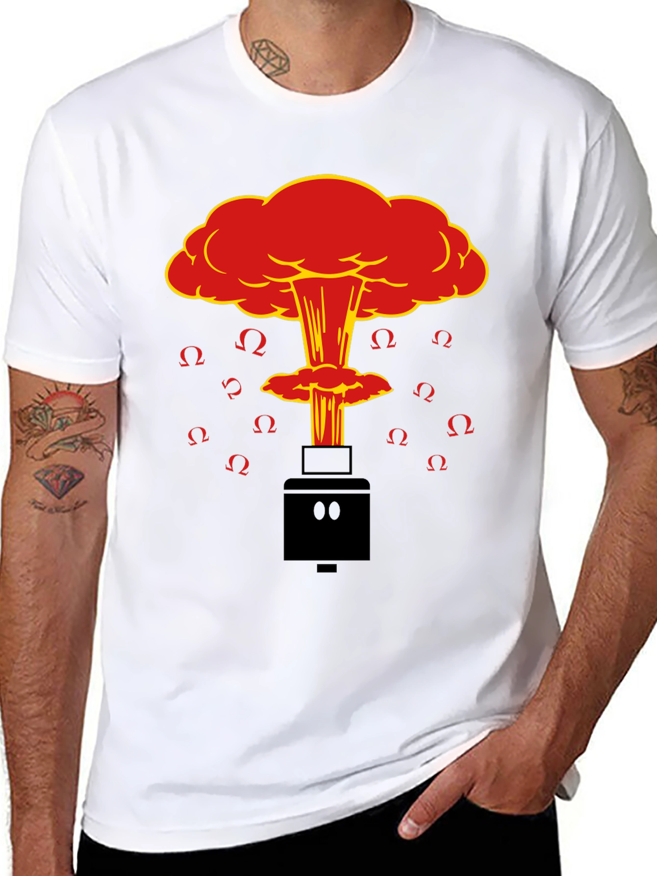 Black Atomic Vape Black T-Shirt view 8