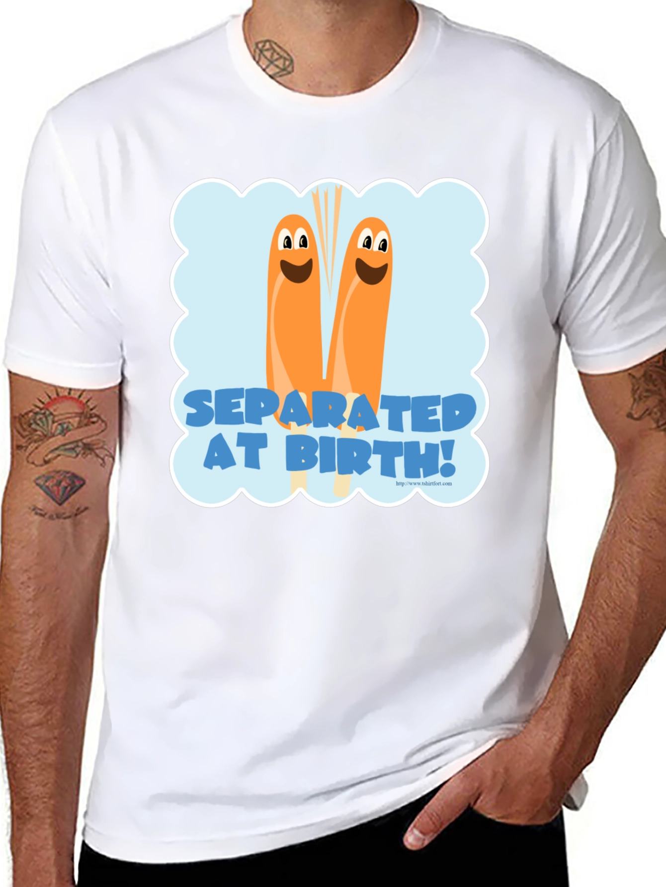 Black Separated at Birth Graphic T-Shirt - Funny Novelty Tee view 8