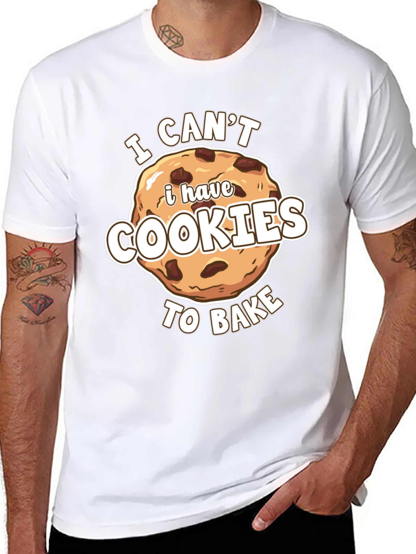 Black Funny Cookie Baking T-Shirt view 8