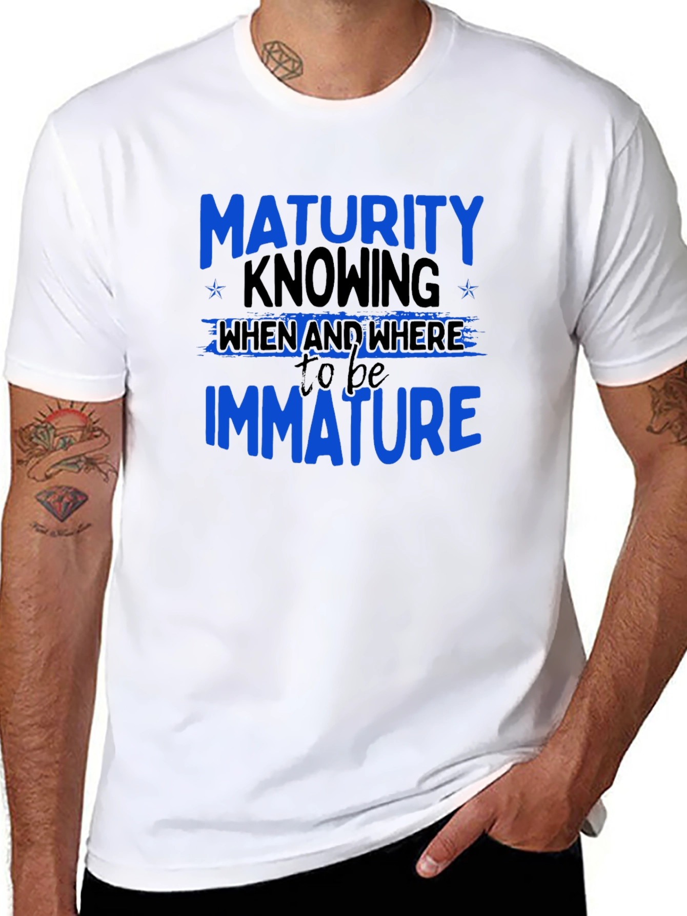 Black Maturity Knowing T-Shirt - Funny Sarcastic Tee view 8